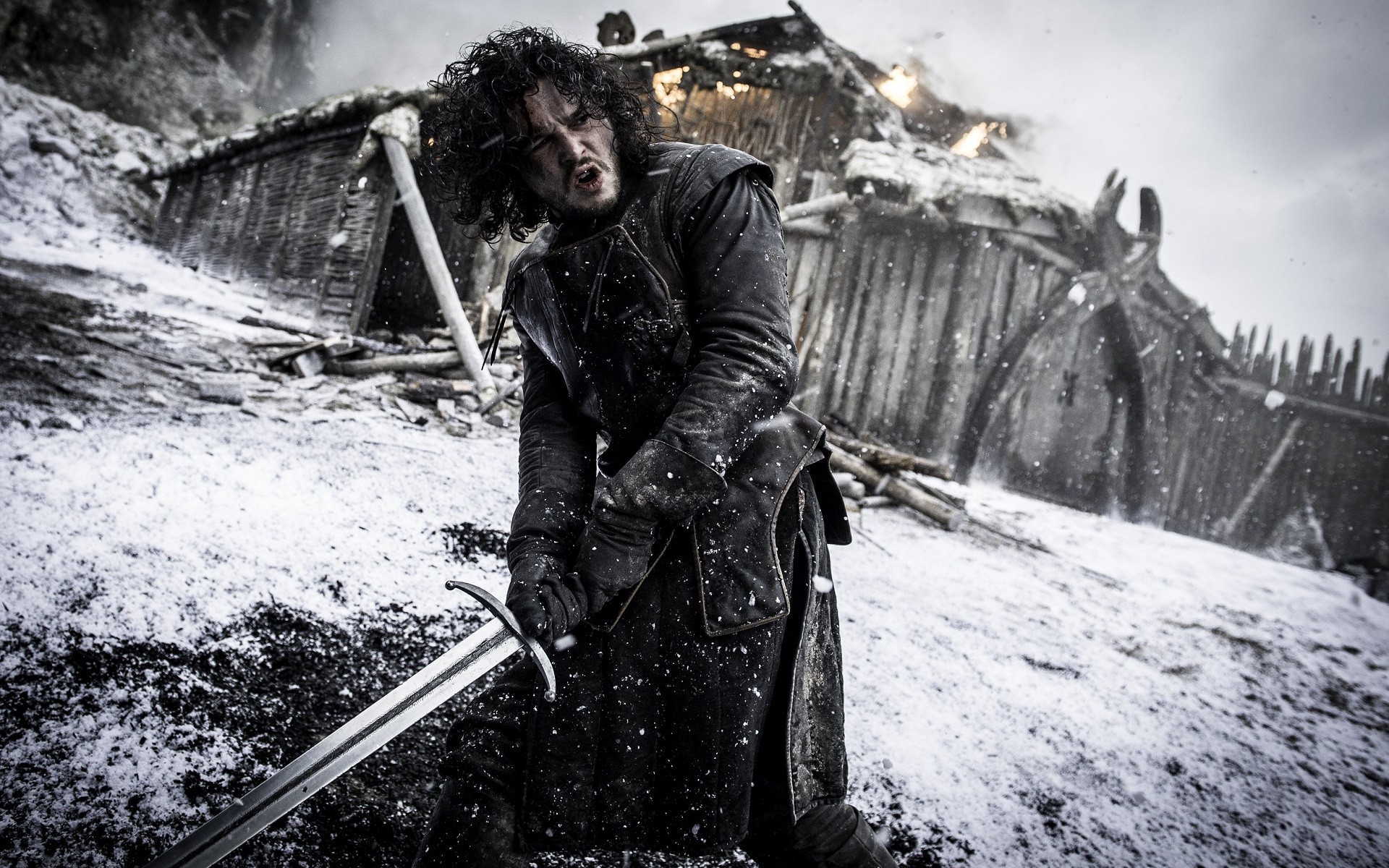 Jon Snow from Game of Thrones in battle HD Wallpaper