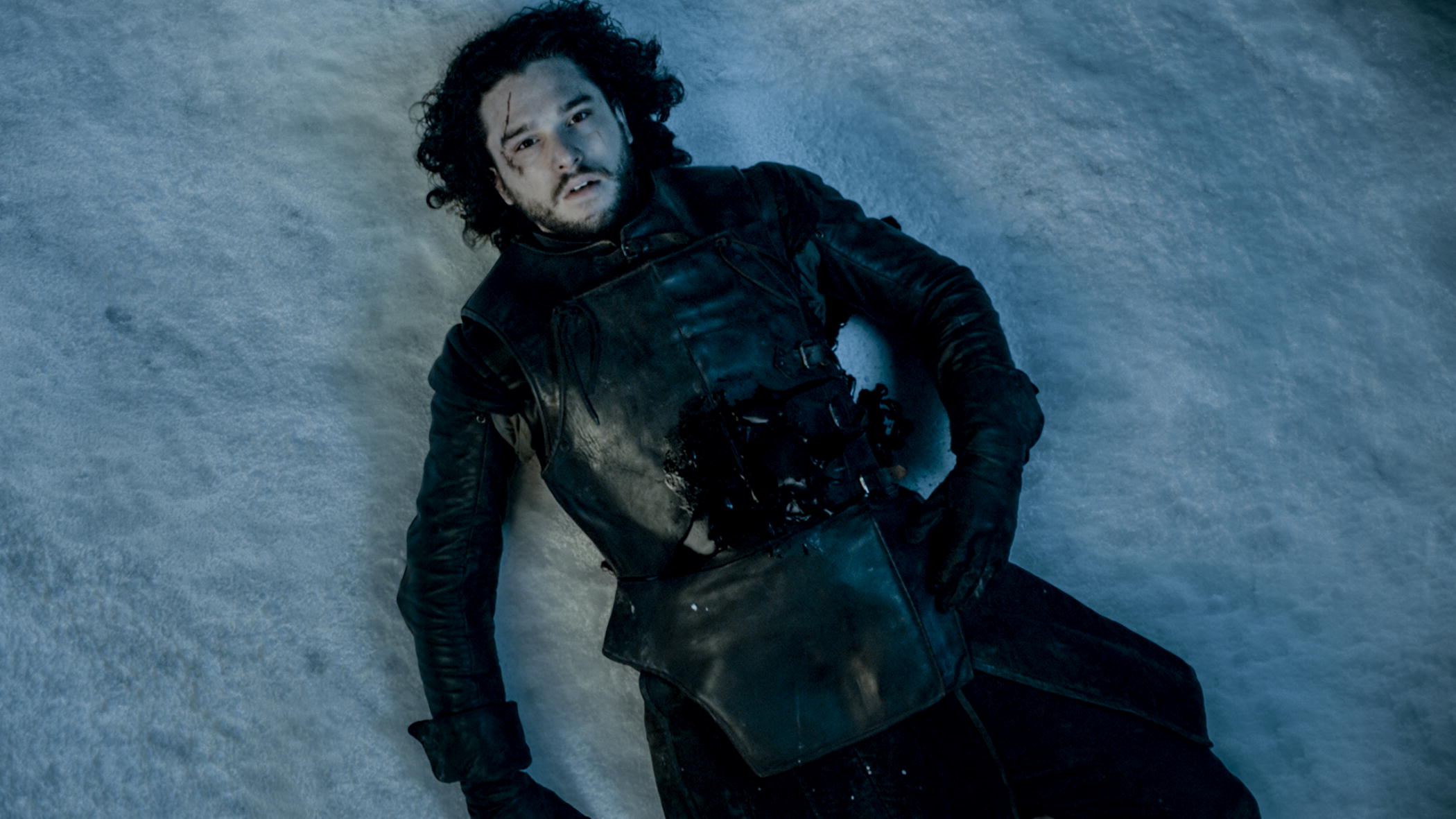 Jon Snow from Game of Thrones lying on snow HD Wallpaper