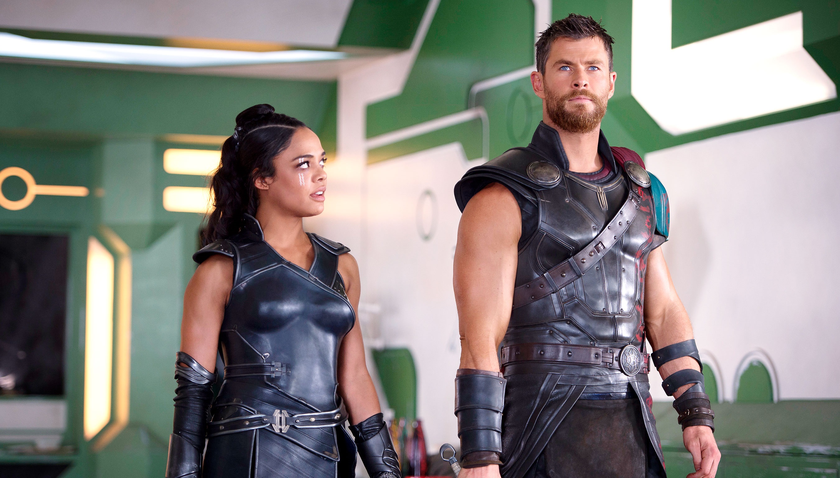 Thor and Valkyrie from Thor: Ragnarok HD Wallpaper