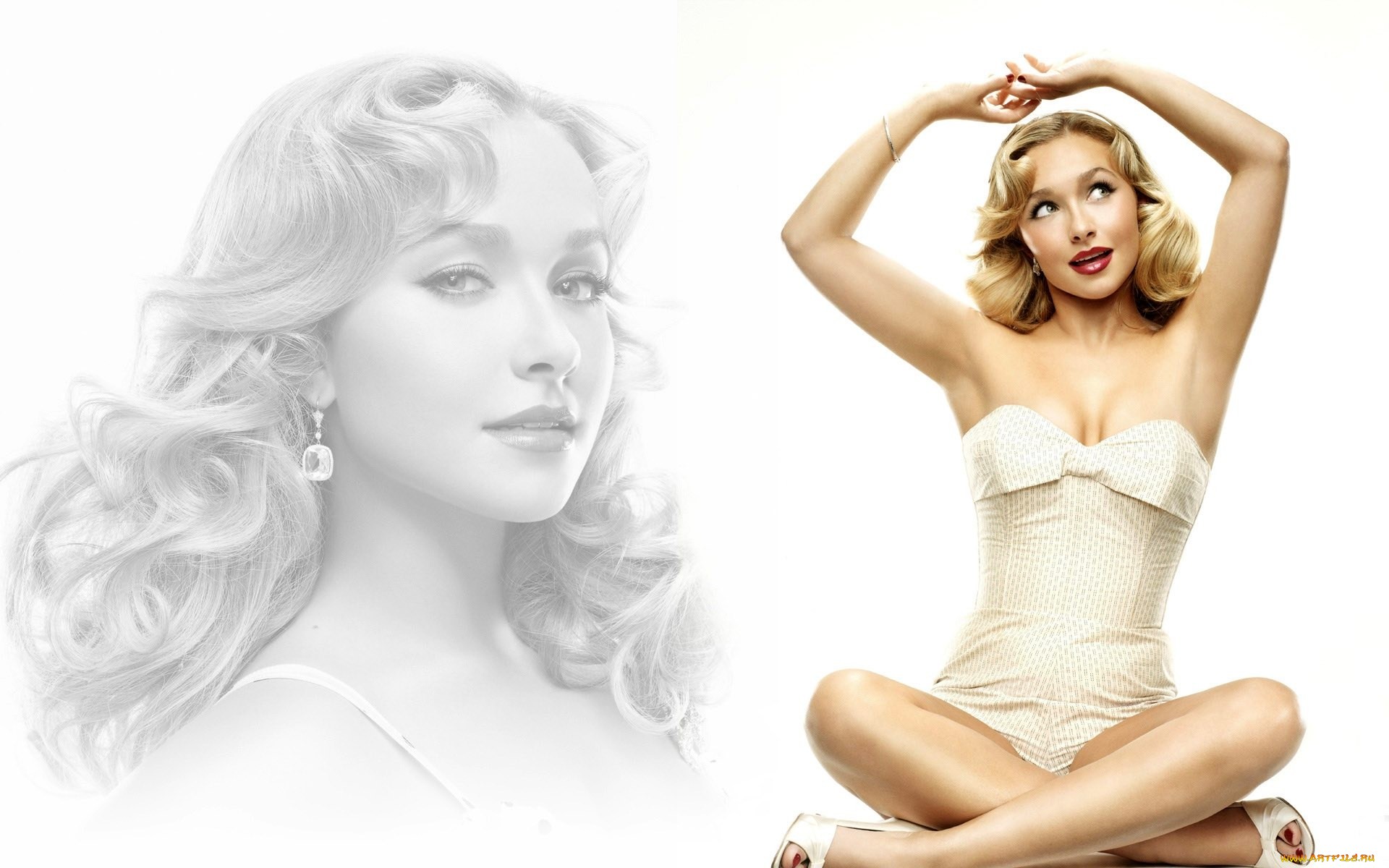 Hayden Panettiere in a vintage swimsuit HD Wallpaper