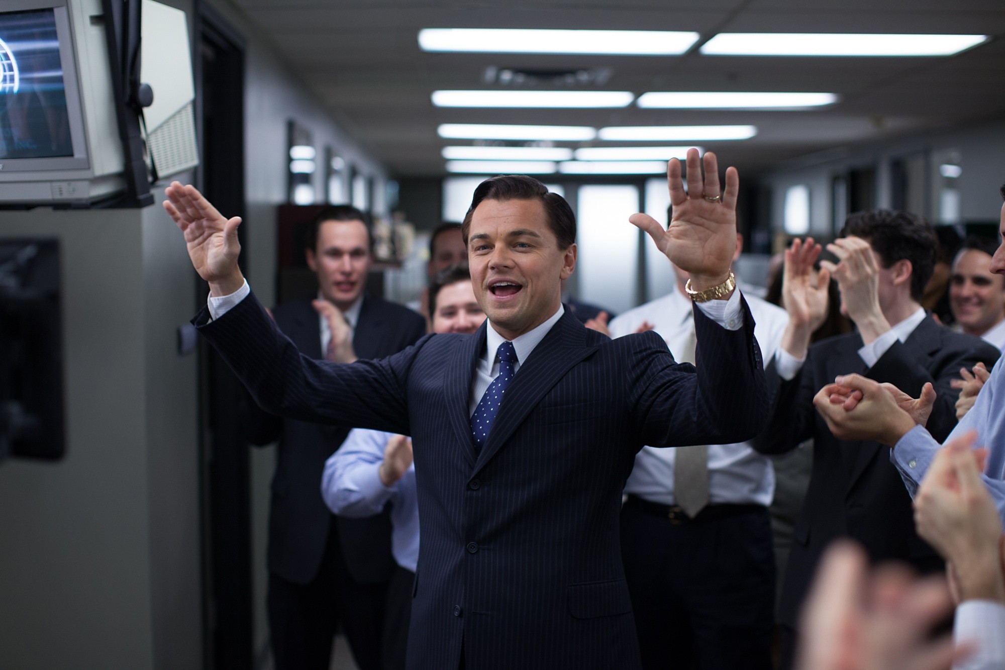 Leonardo DiCaprio in The Wolf of Wall Street HD Wallpaper
