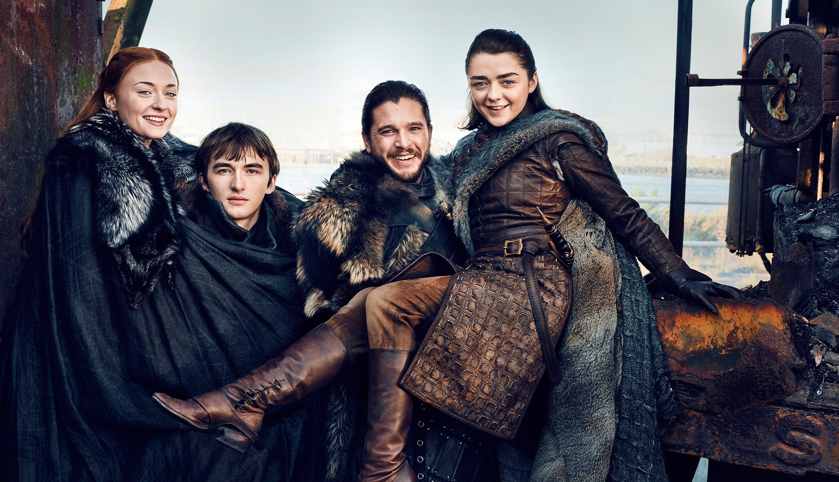 The Stark Siblings from Game of Thrones HD Wallpaper