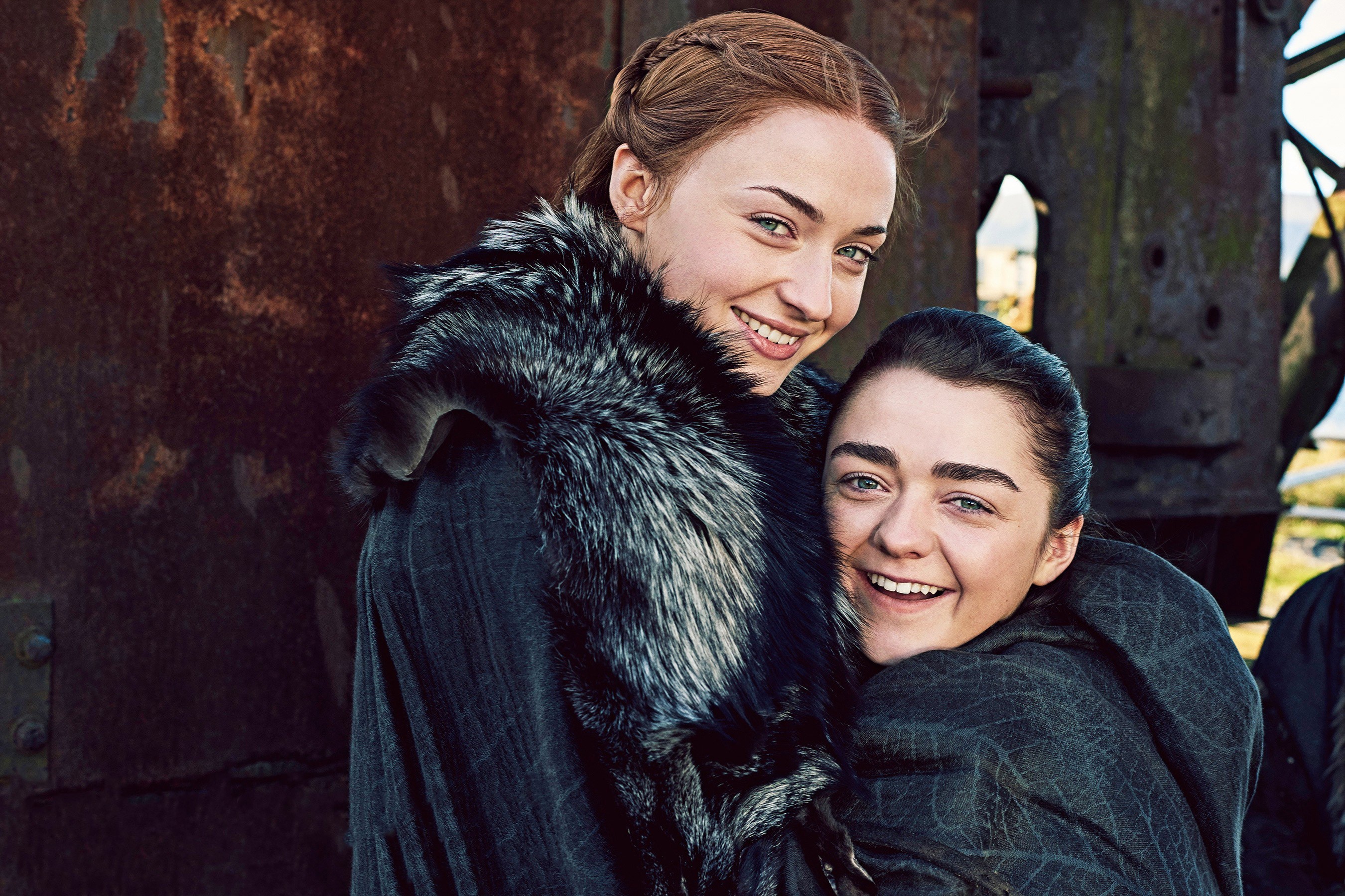 Sansa and Arya Stark from Game of Thrones HD Wallpaper