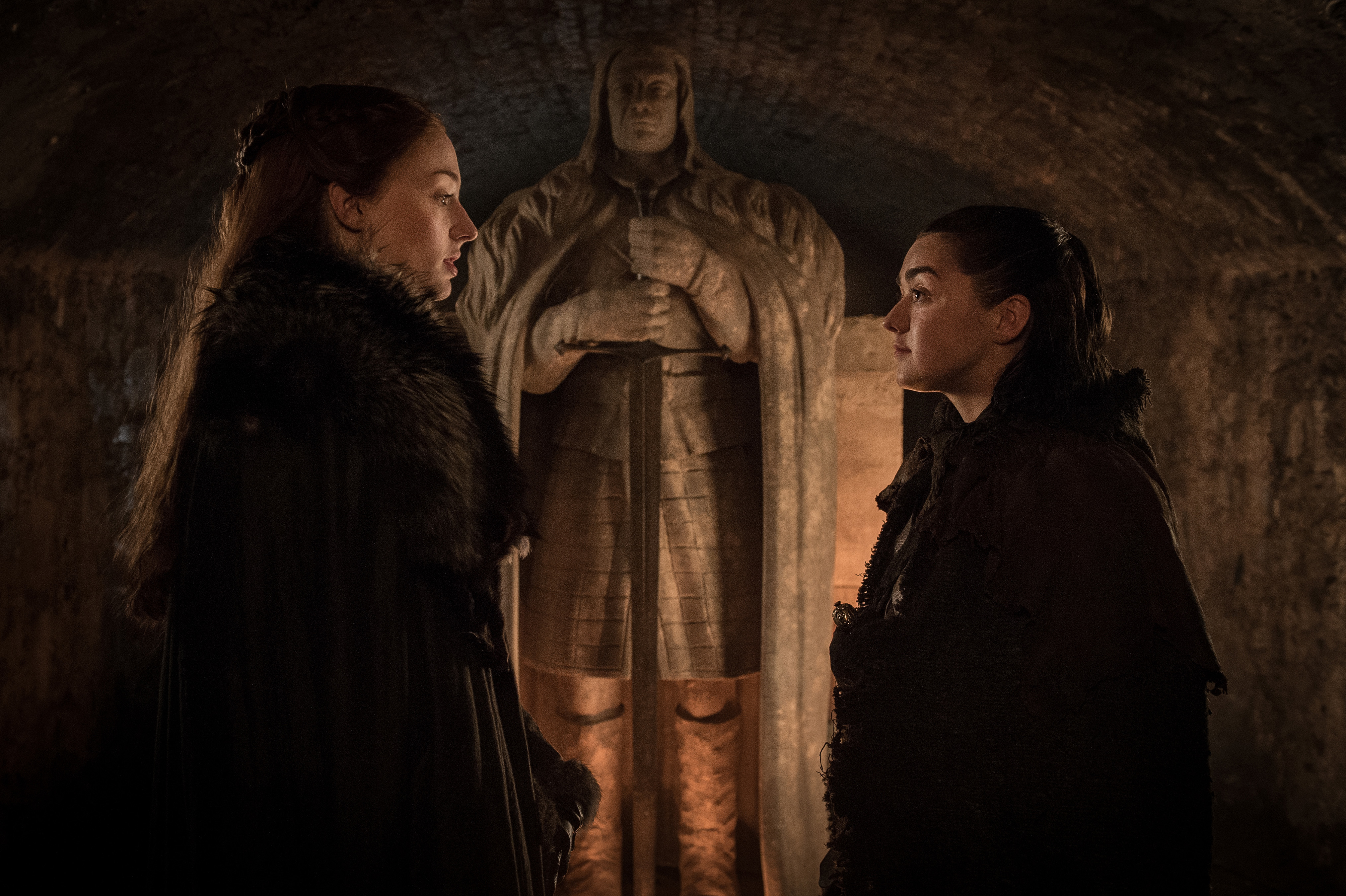 Sansa and Arya Stark from Game of Thrones HD Wallpaper