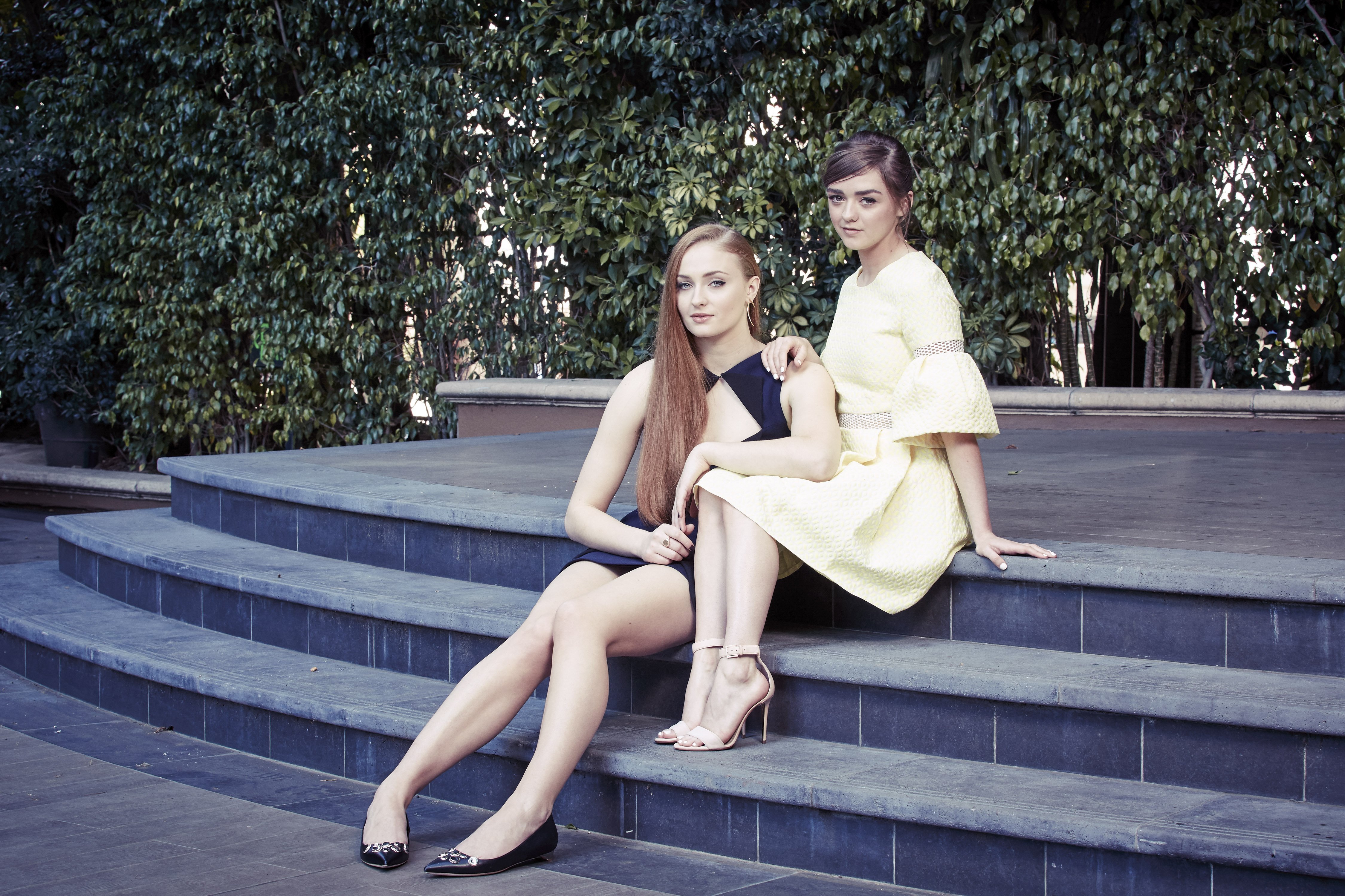 Maisie Williams and Sophie Turner HD Wallpaper