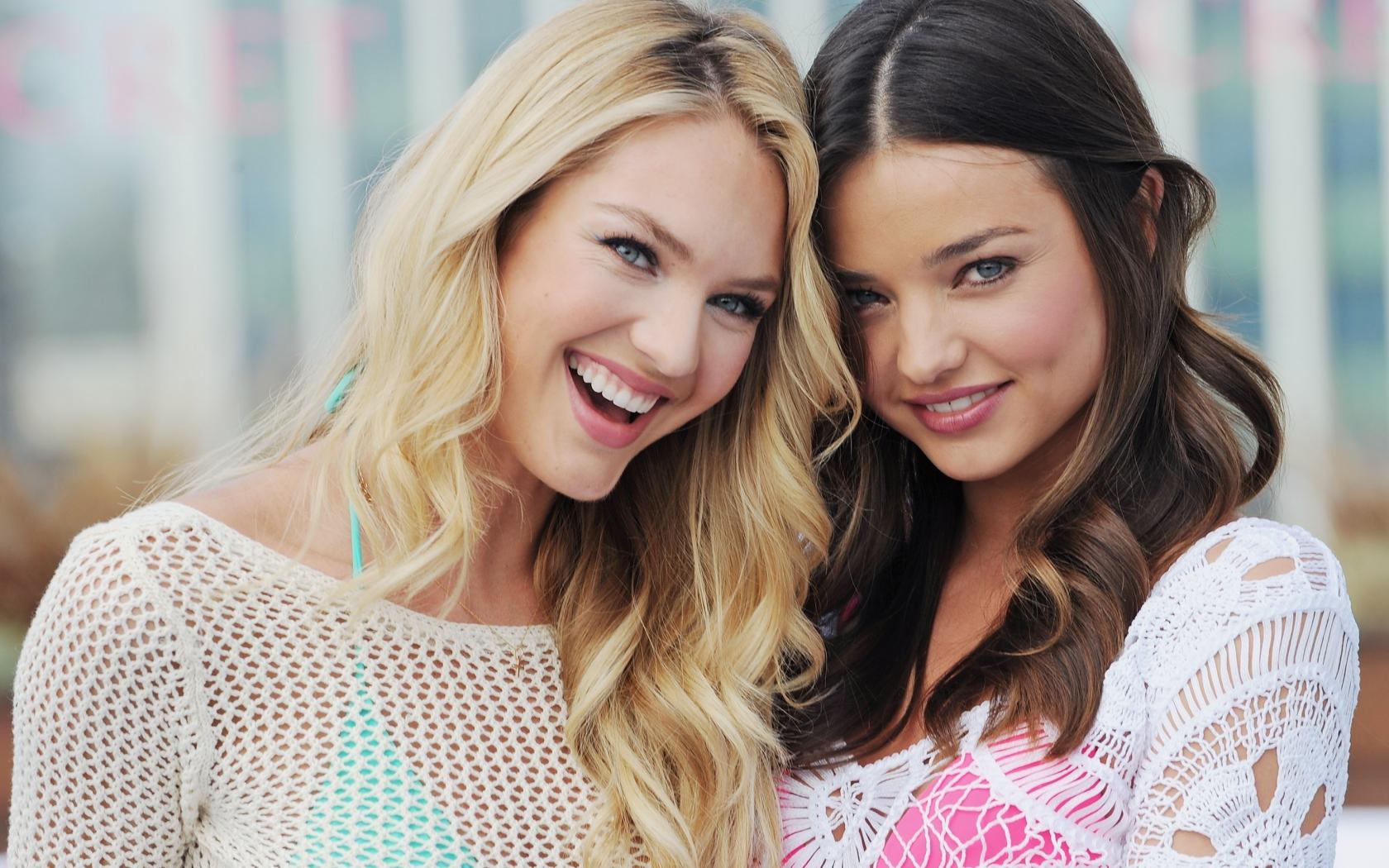 Candice Swanepoel and Miranda Kerr HD Wallpaper