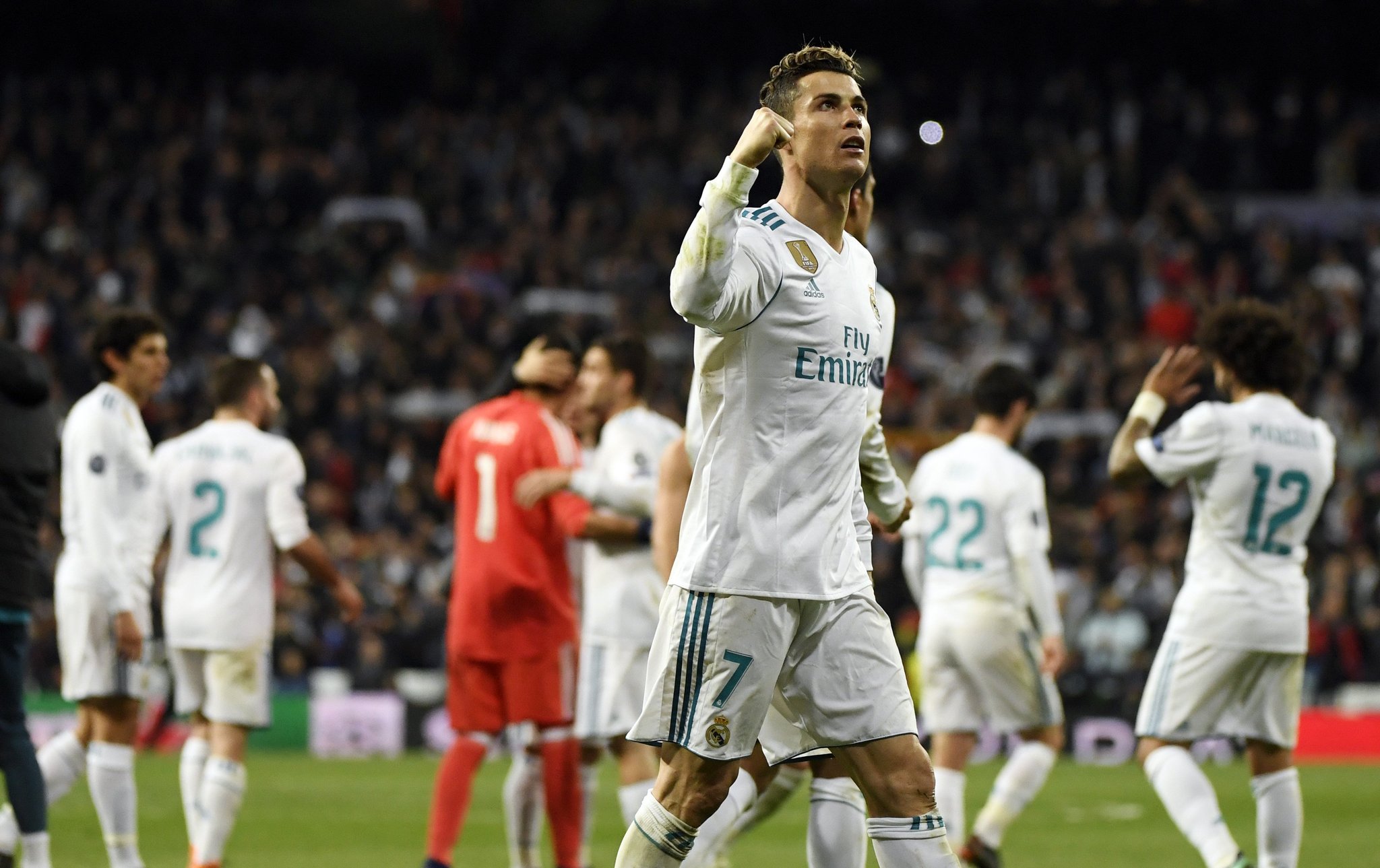 Cristiano Ronaldo celebrating a goal HD Wallpaper