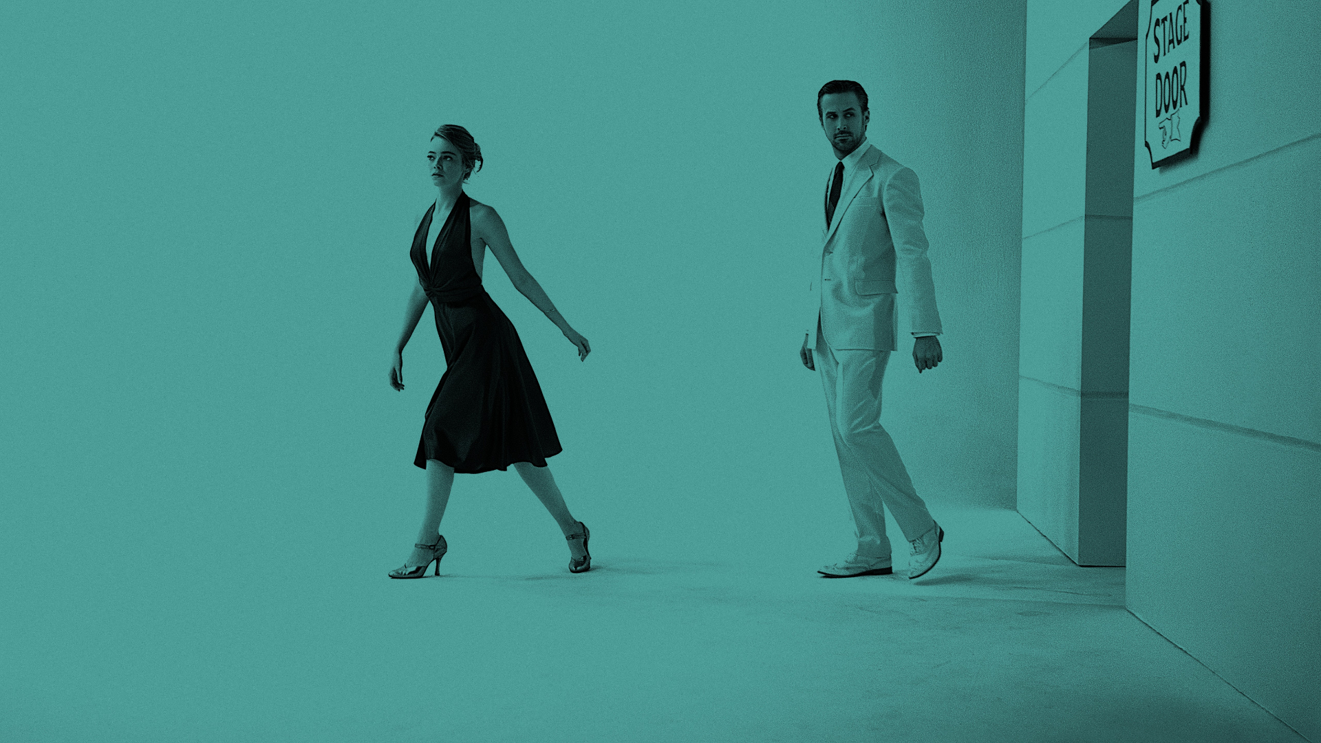 Ryan Gosling and Emma Stone in La La Land HD Wallpaper