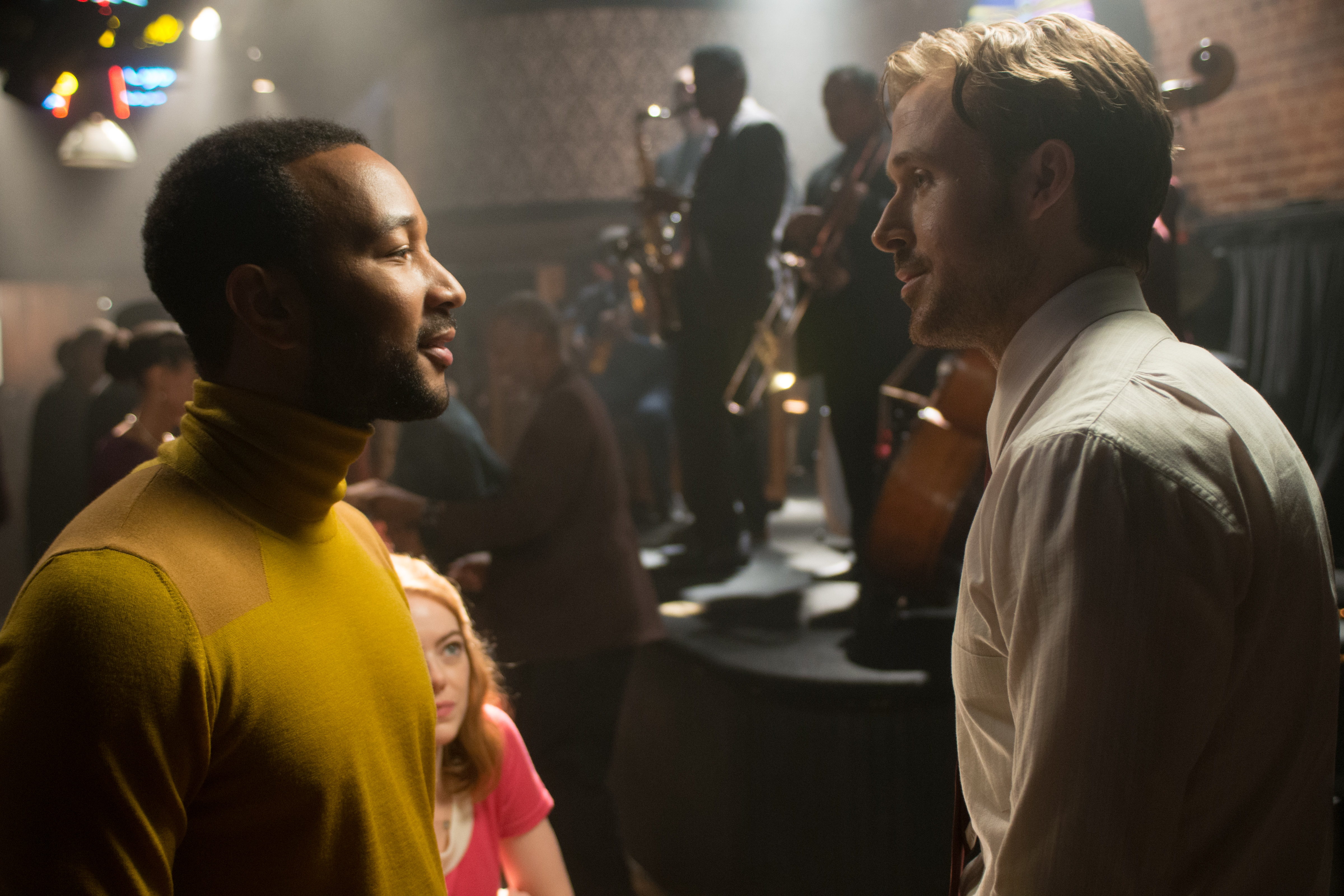 John Legend and Ryan Gosling in a jazz club HD Wallpaper