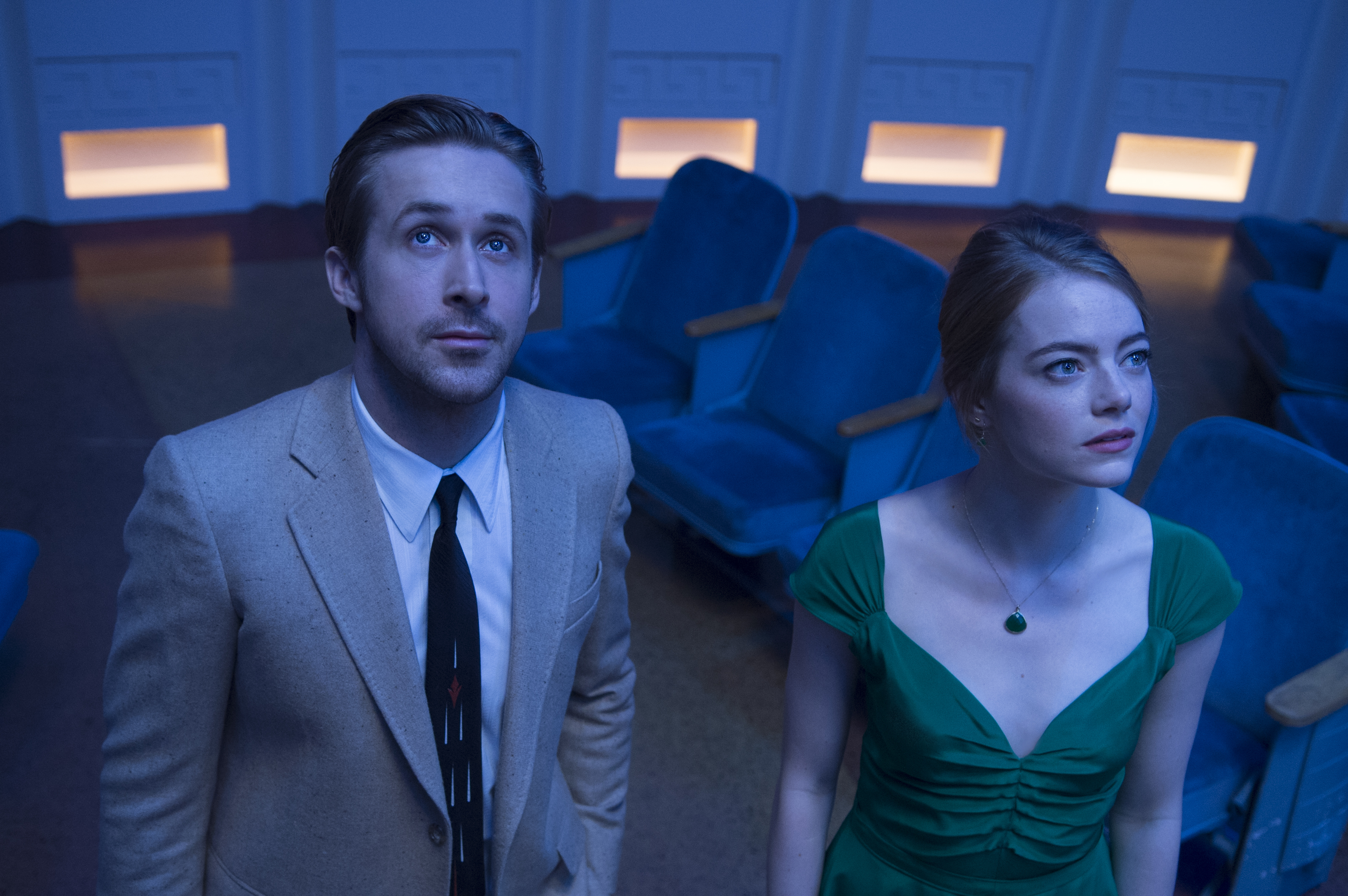 Ryan Gosling and Emma Stone in La La Land HD Wallpaper