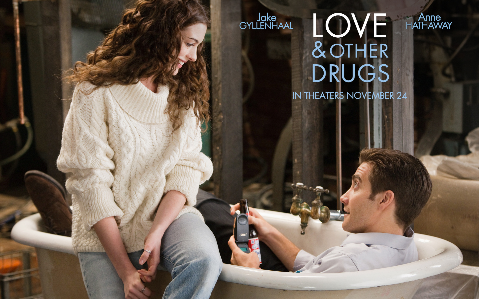 Love & Other Drugs Anne Hathaway Jake Gyllenhaal HD Wallpaper