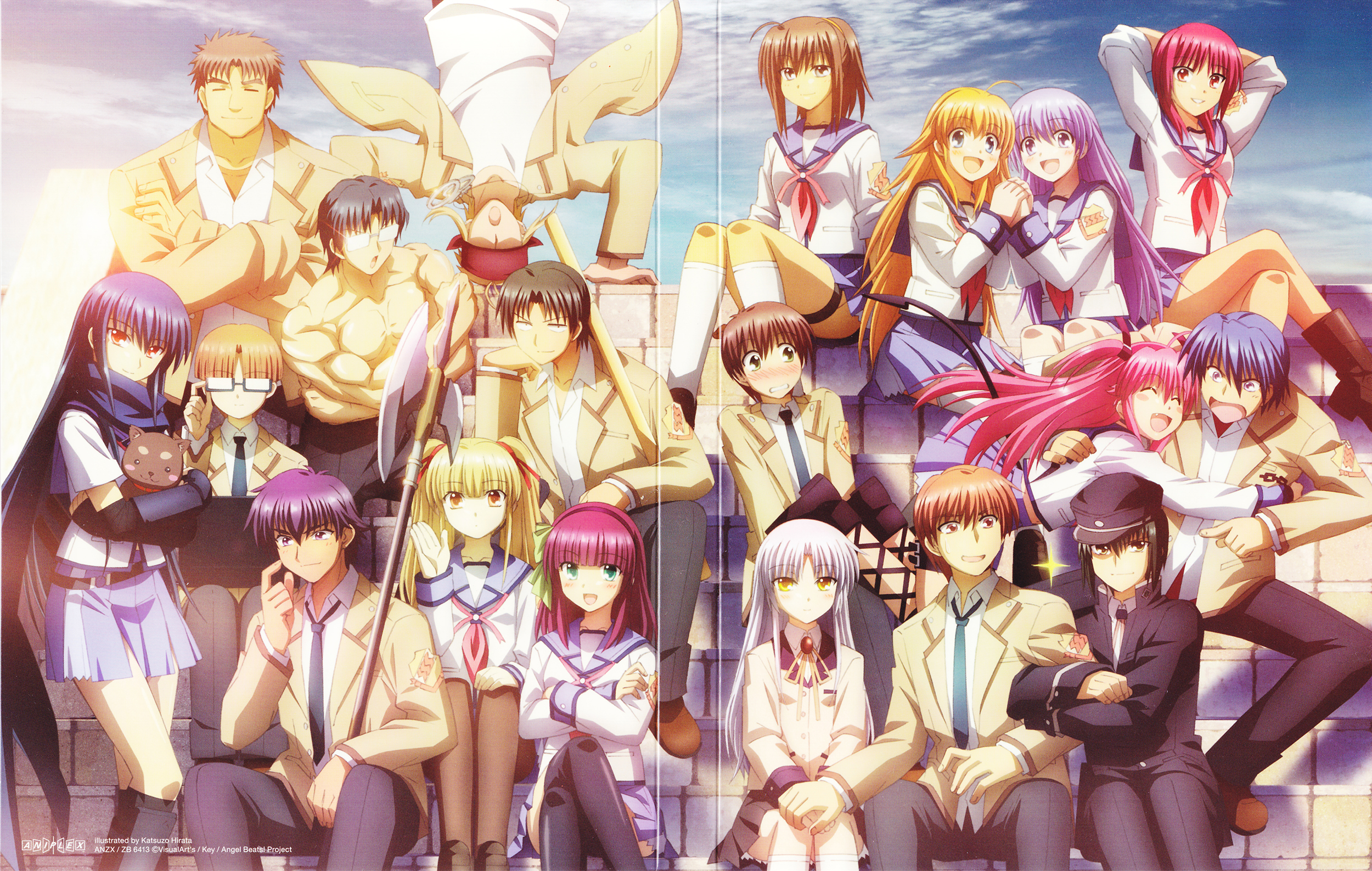 Angel Beats! characters group photo HD Wallpaper