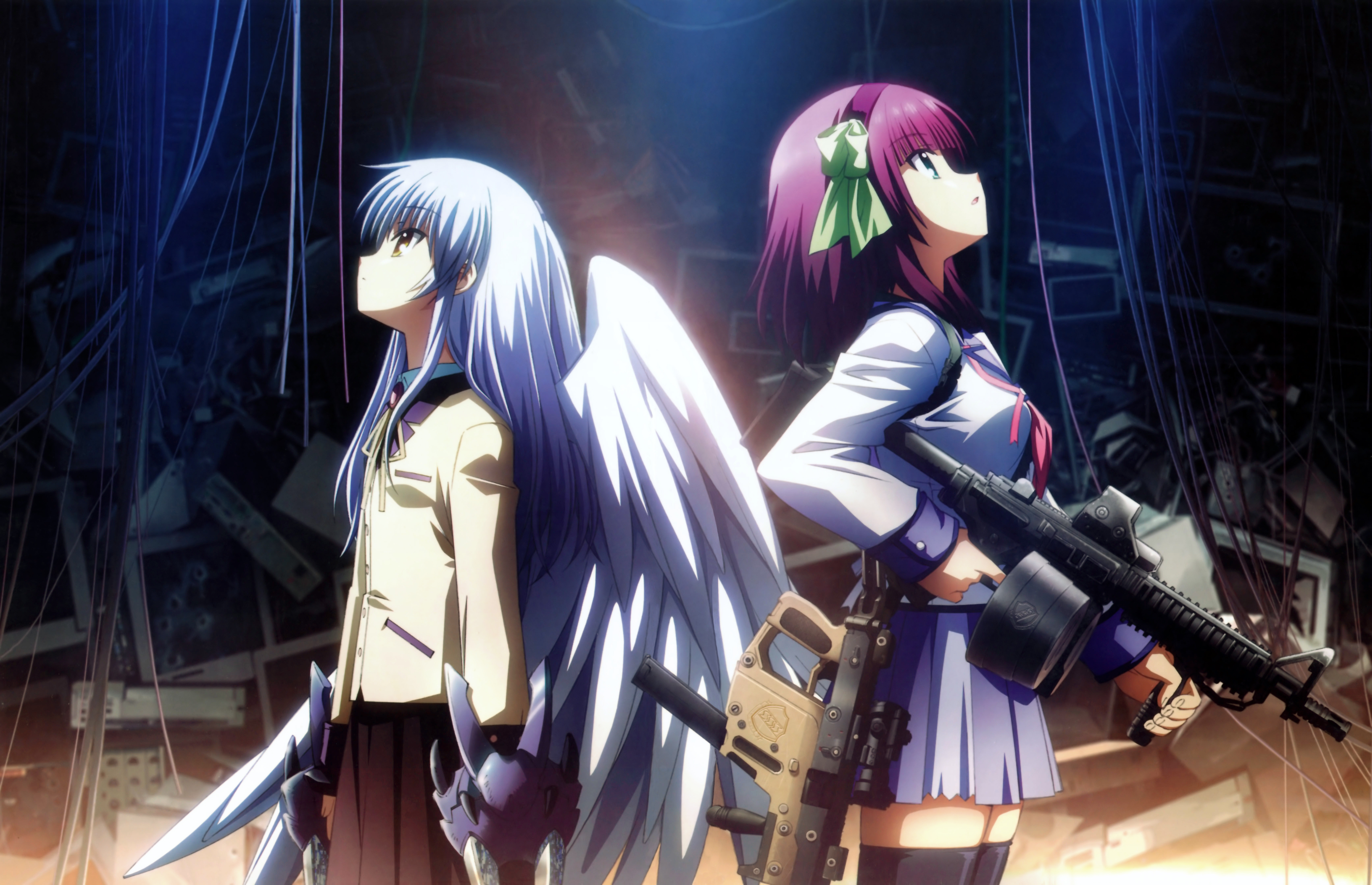 Angel Beats! Yuri Nakamura and Kanade Tachibana HD Wallpaper