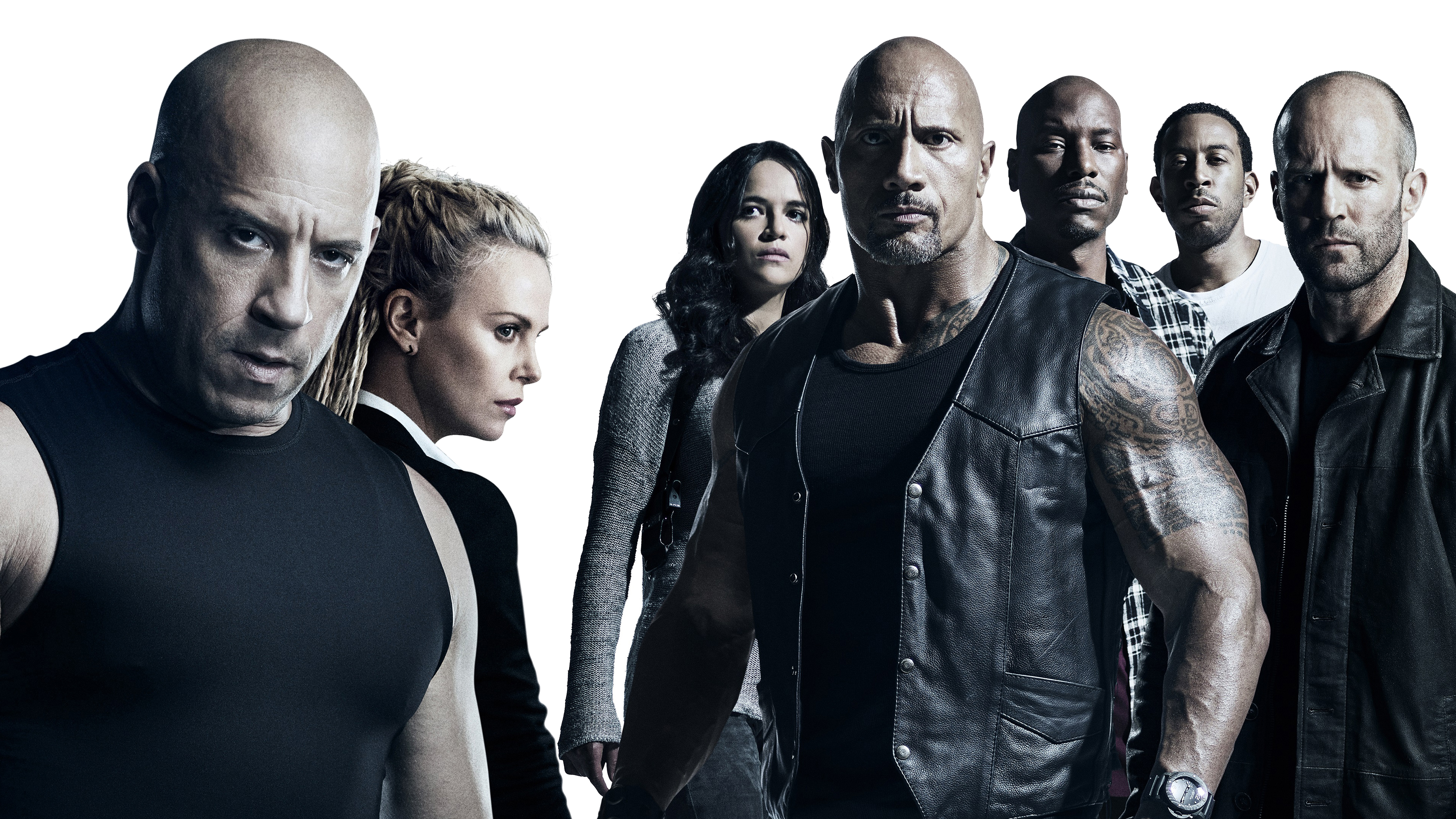 Vin Diesel, Charlize Theron, Dwayne Johnson, Tyrese Gibson, Ludacris, Jason Statham HD Wallpaper