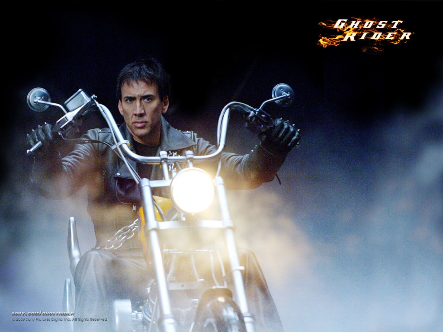 Ghost Rider on a Motorcycle HD Wallpaper