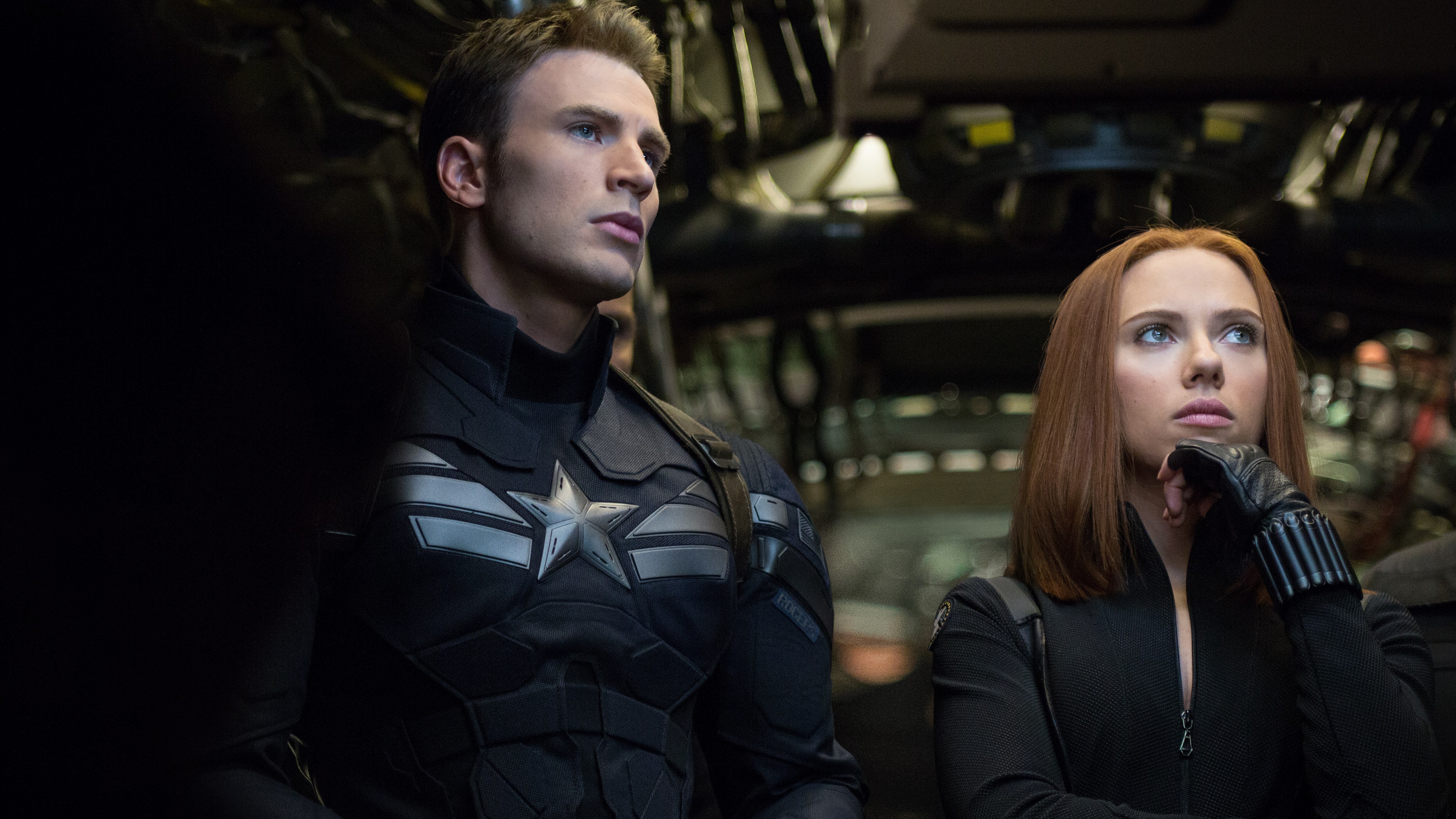 Captain America and Black Widow from Marvel Cinematic Universe HD Wallpaper