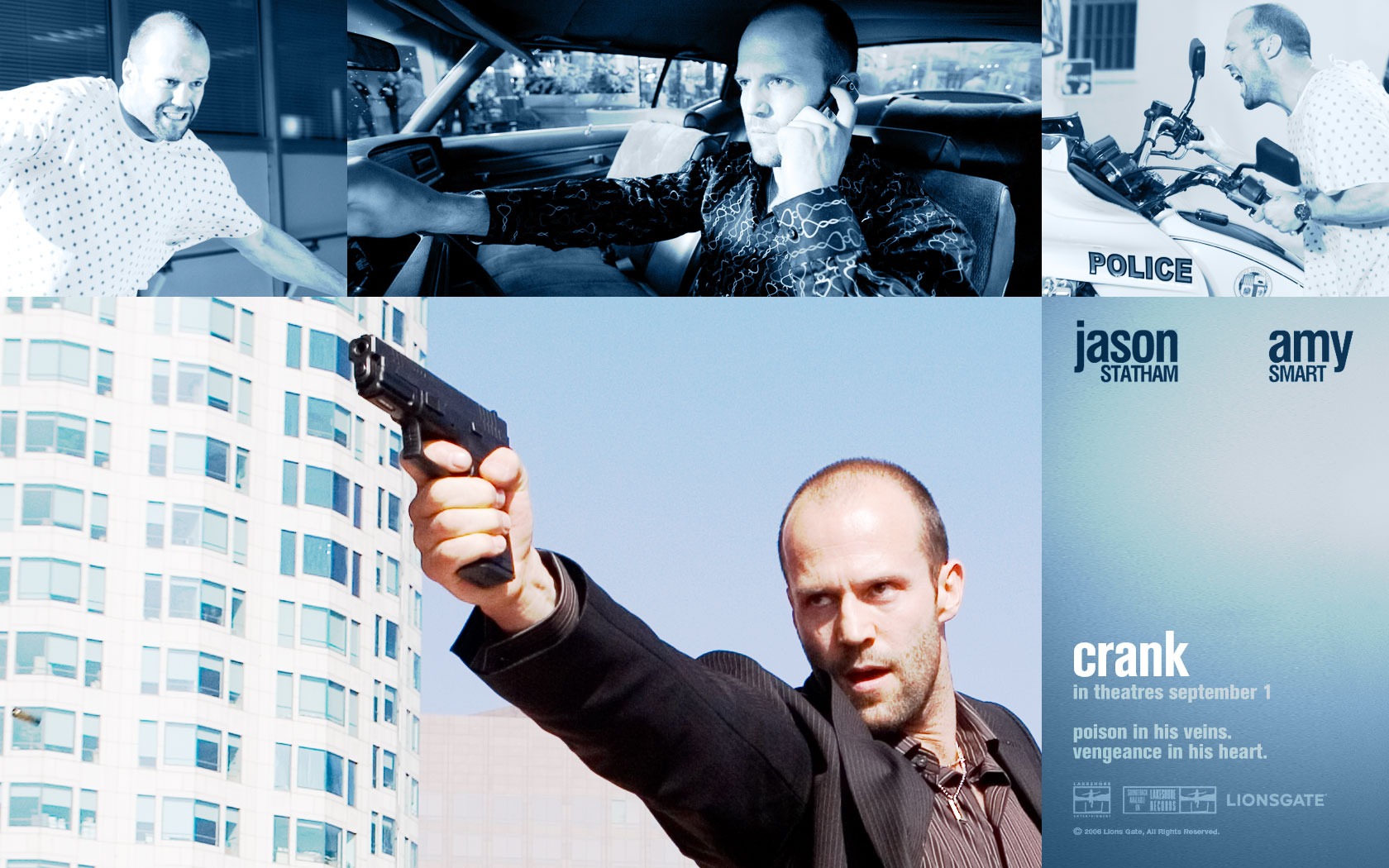 Crank Movie Poster with Jason Statham and Amy Smart HD Wallpaper