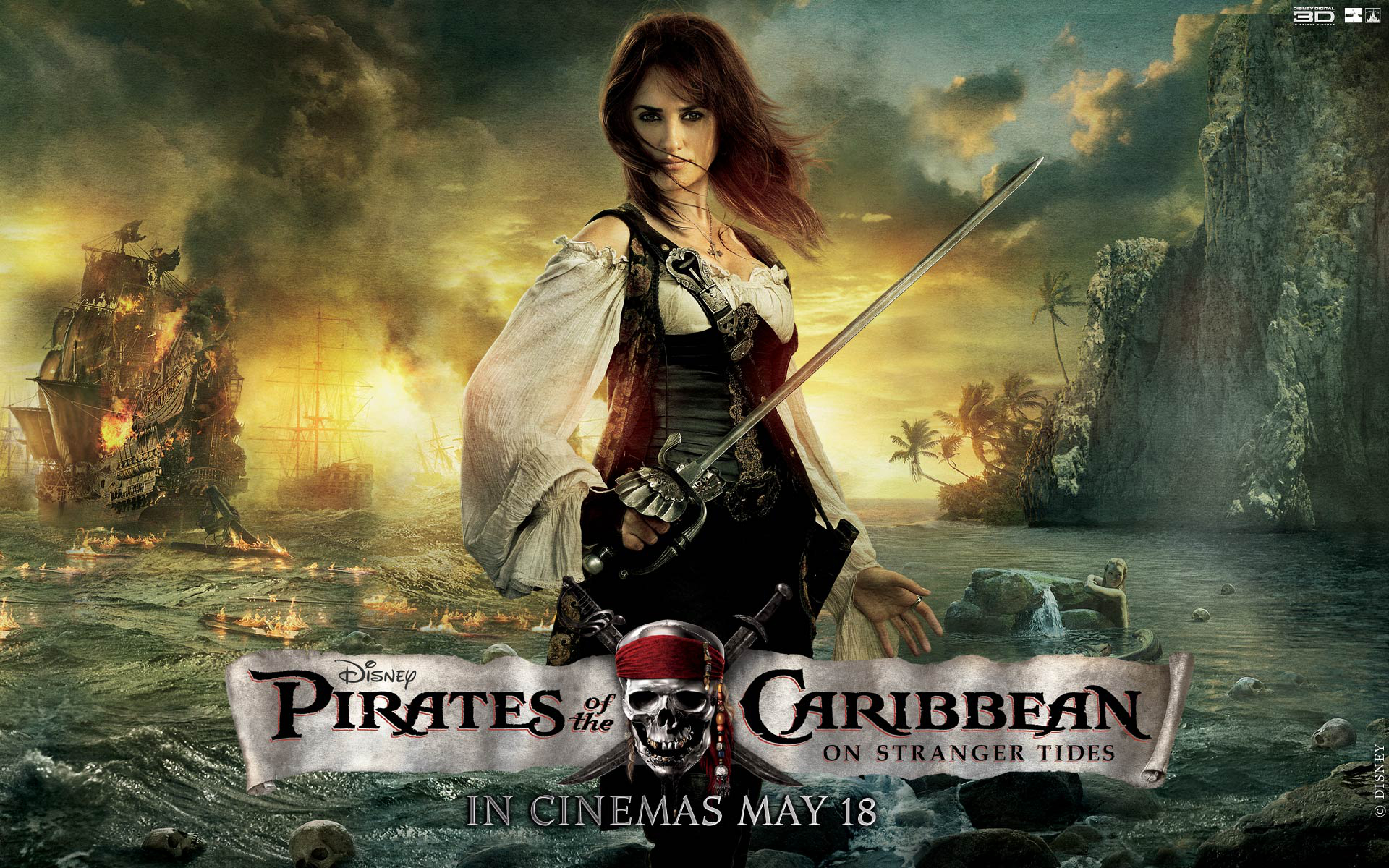 Angelica from Pirates of the Caribbean: On Stranger Tides HD Wallpaper