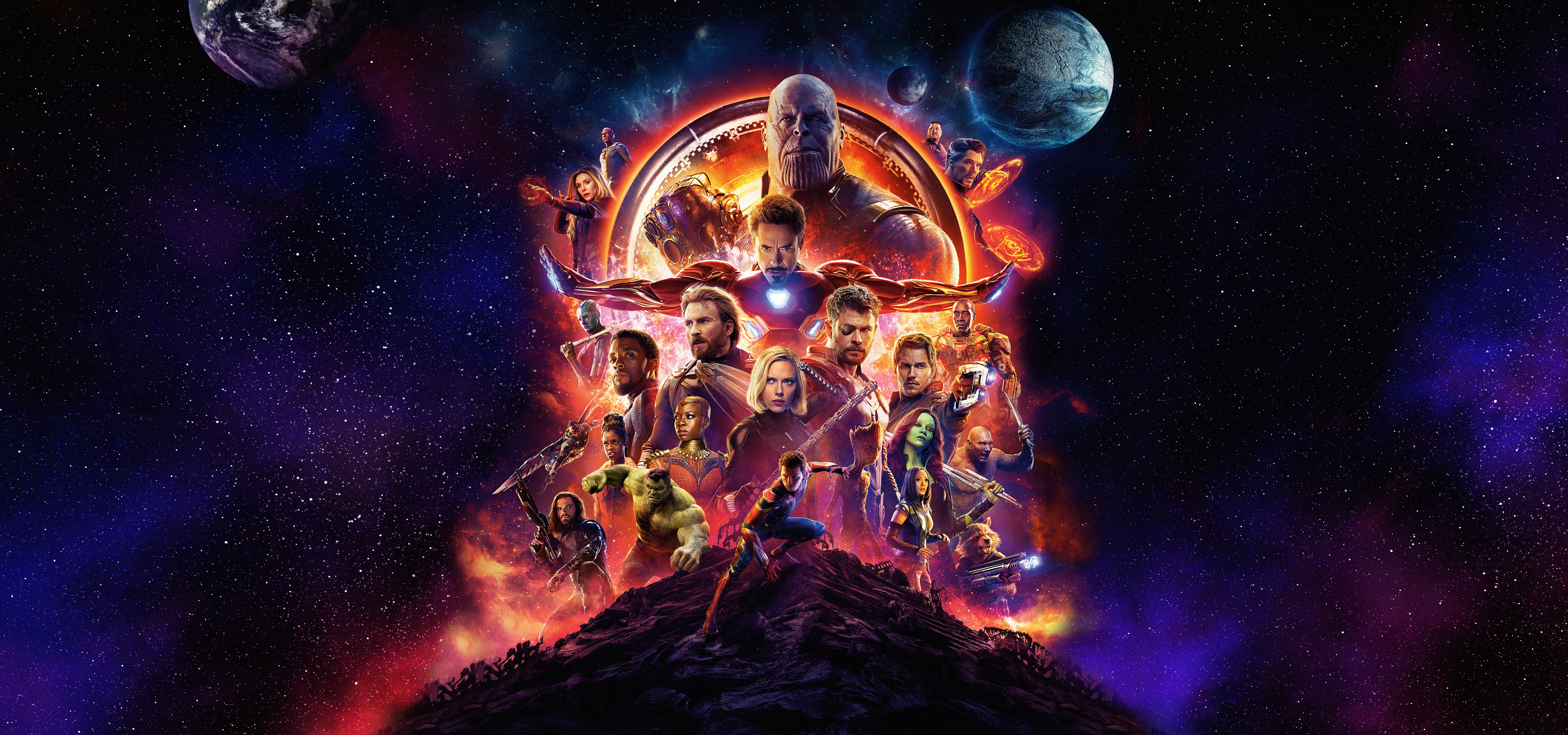 Avengers and Thanos from Avengers: Infinity War HD Wallpaper