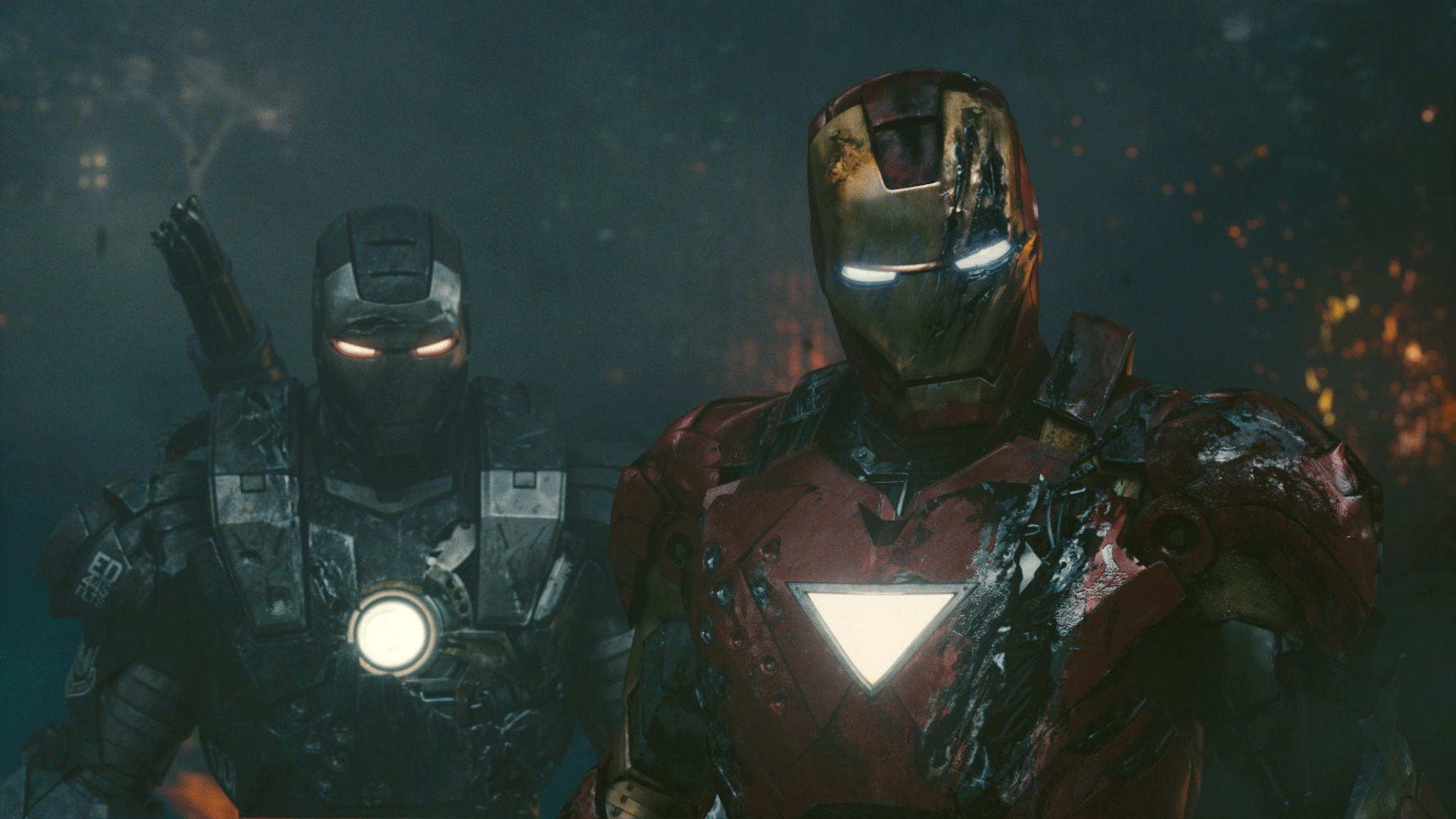 Iron Man and War Machine in battle HD Wallpaper
