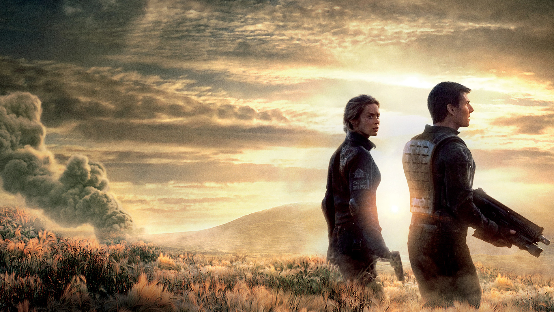 Tom Cruise and Emily Blunt in Edge of Tomorrow HD Wallpaper