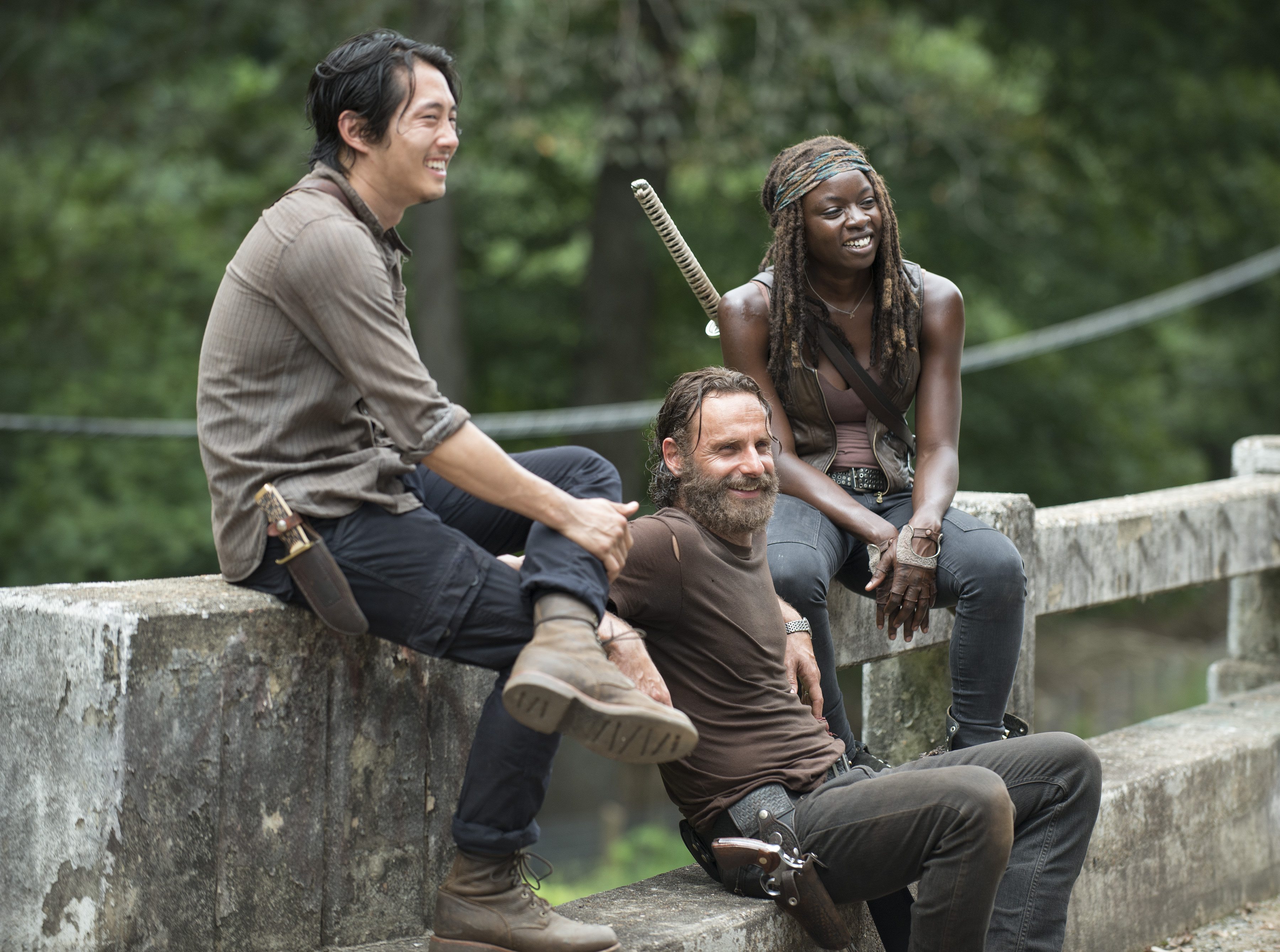 The Walking Dead: Rick, Michonne, and Glenn HD Wallpaper