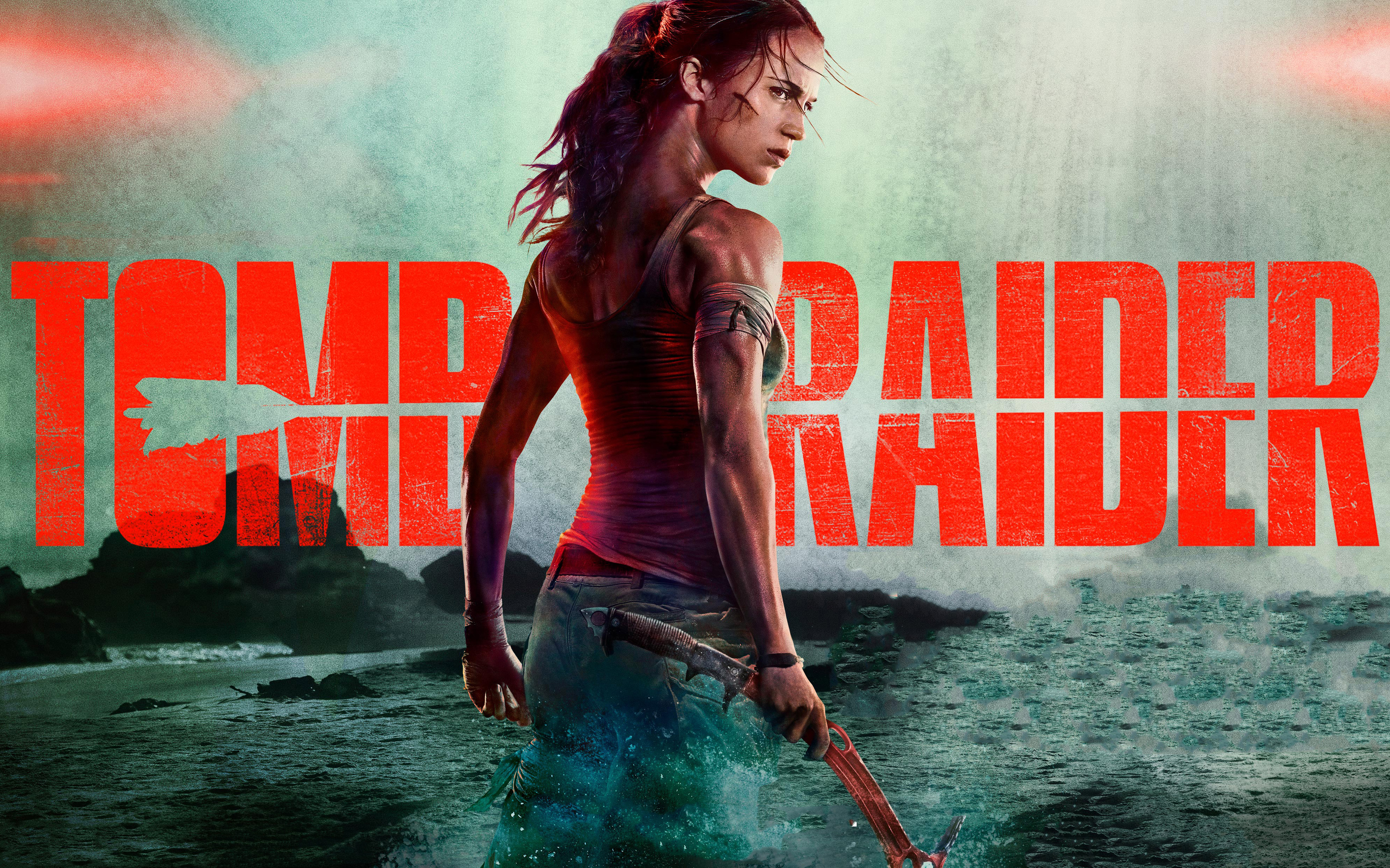 Alicia Vikander as Lara Croft in Tomb Raider HD Wallpaper
