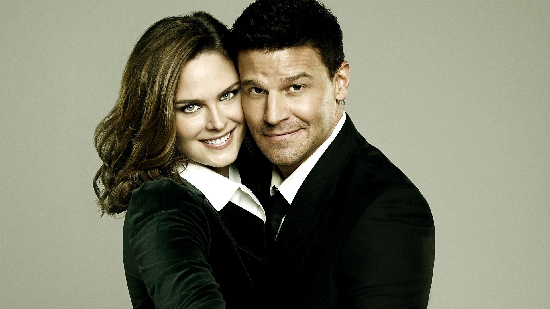 David Boreanaz and Emily Deschanel HD Wallpaper