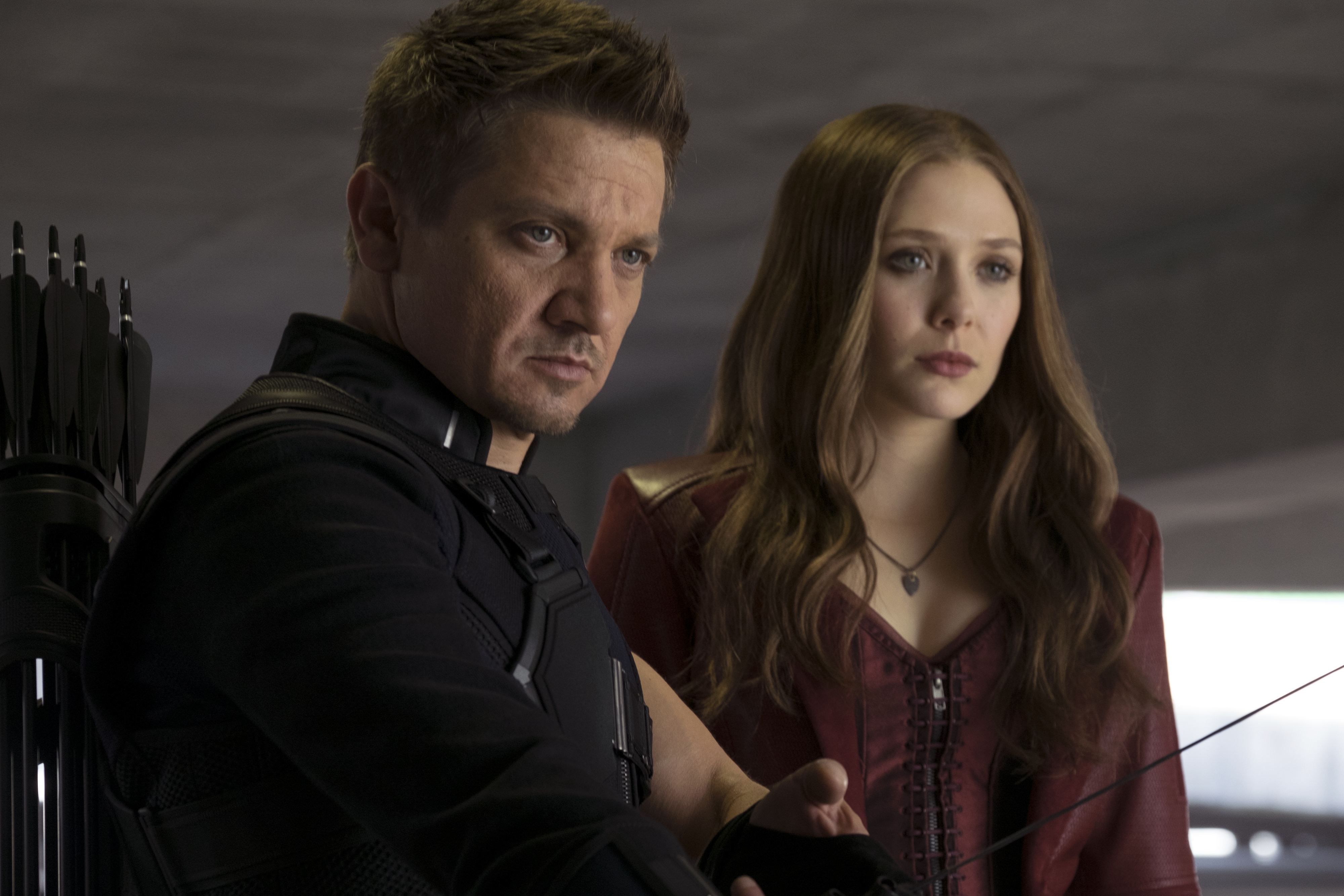 Hawkeye and Scarlet Witch from Avengers HD Wallpaper
