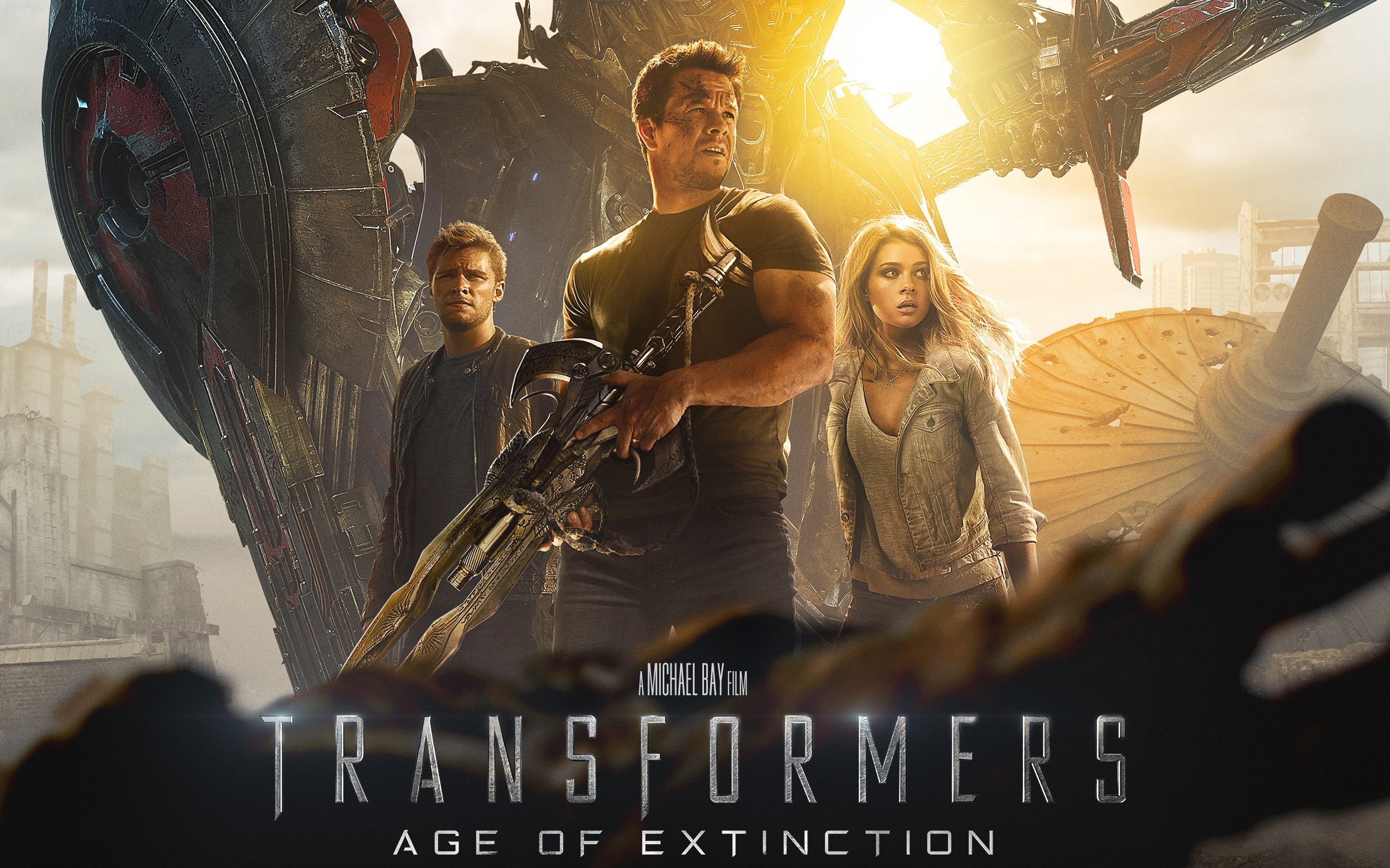 Transformers: Age of Extinction Poster with Mark Wahlberg HD Wallpaper