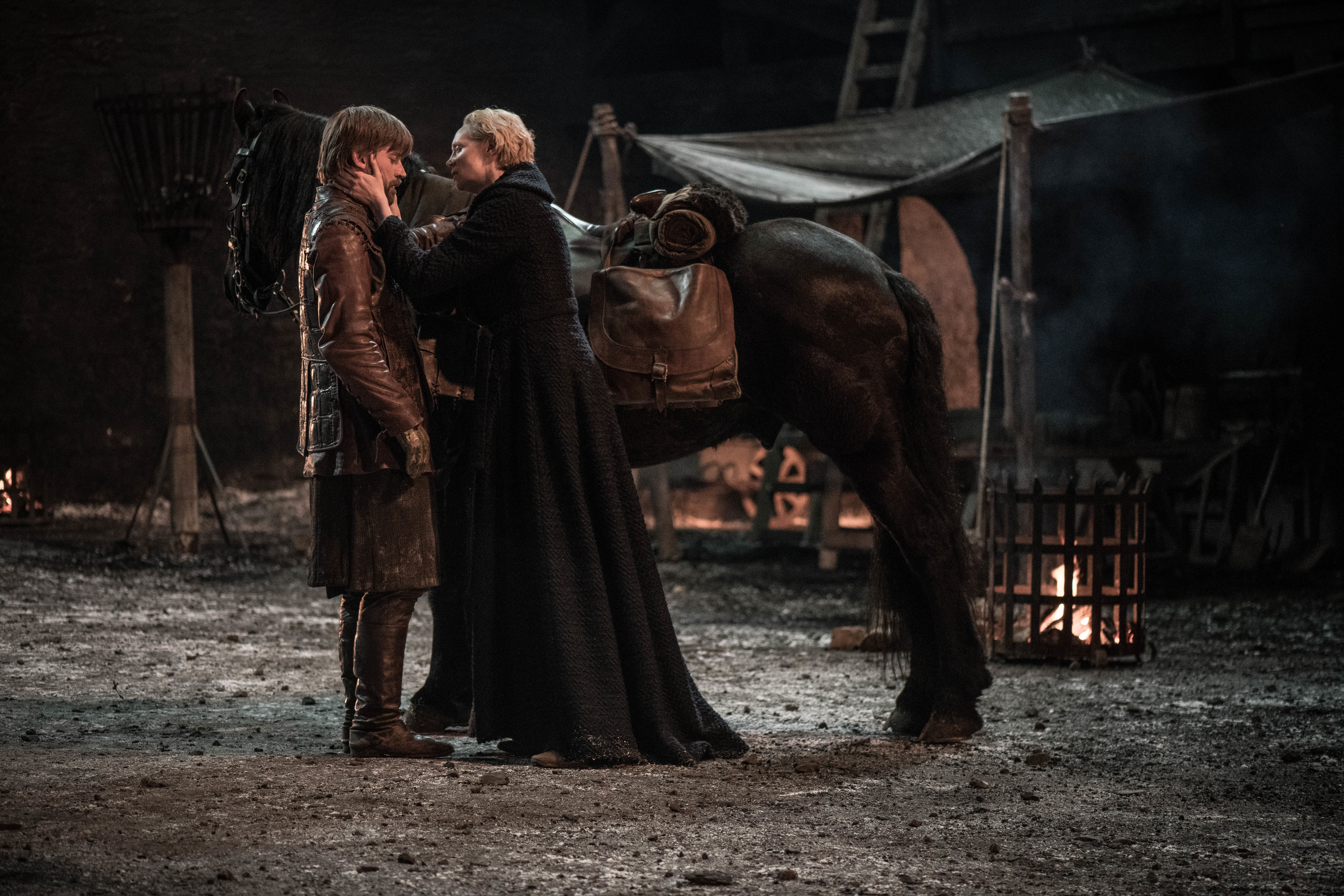 Brienne of Tarth and Jaime Lannister from Game of Thrones HD Wallpaper