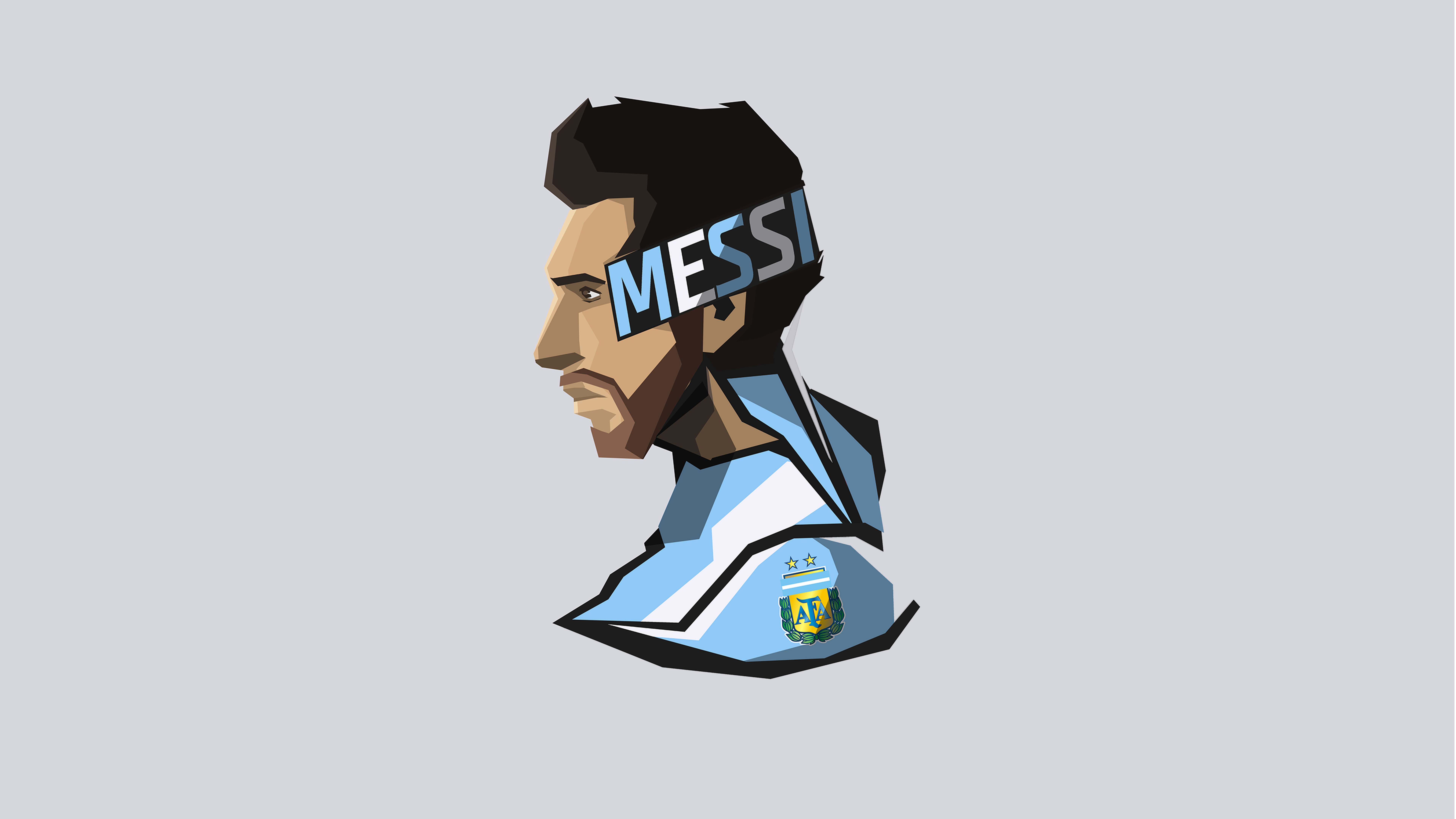 Lionel Messi in Argentina kit HD Wallpaper