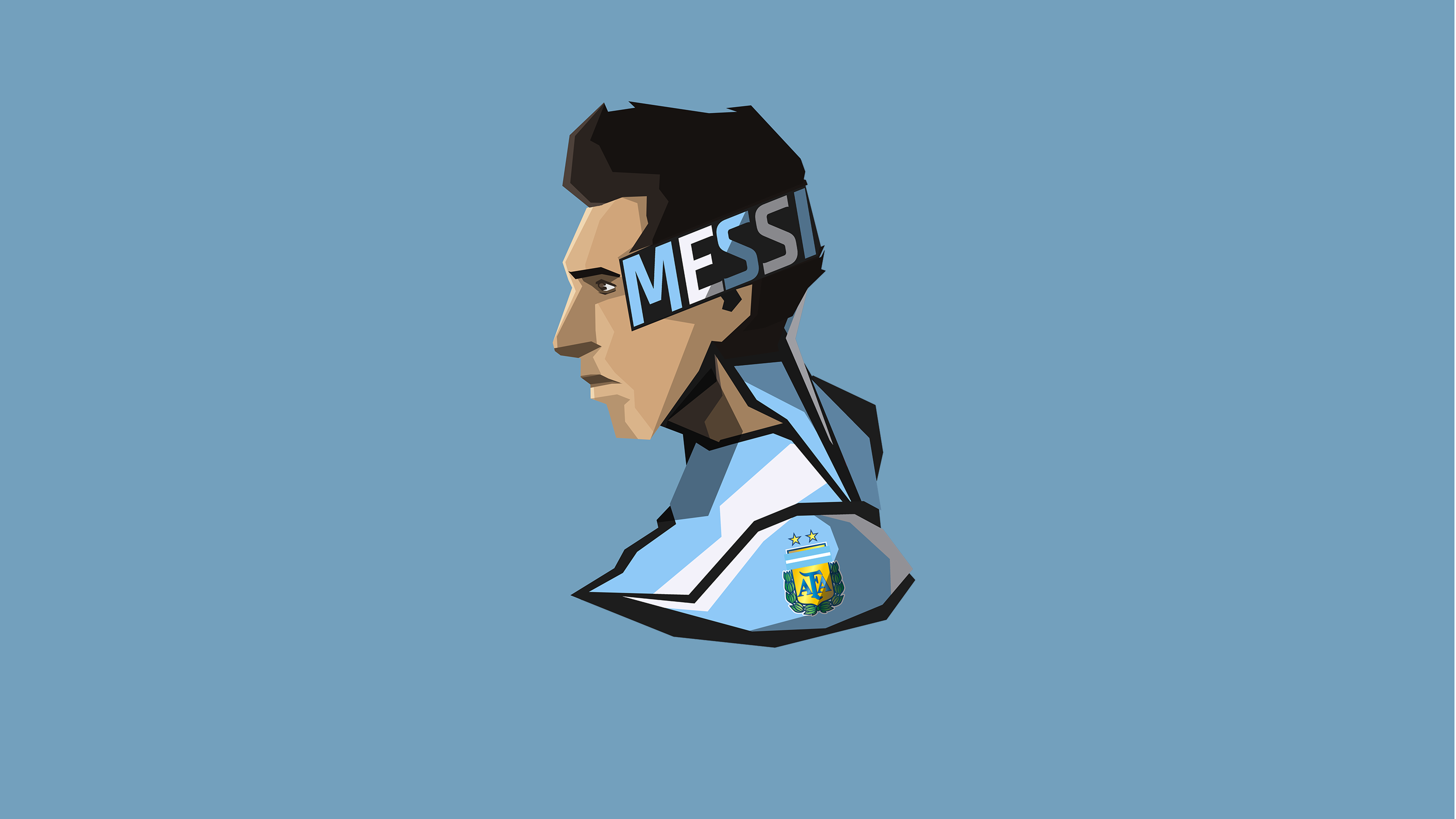 Lionel Messi in Argentina Jersey HD Wallpaper