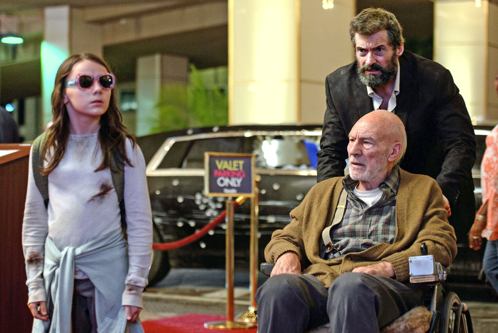 Logan, Professor X, and X-23 in Logan HD Wallpaper