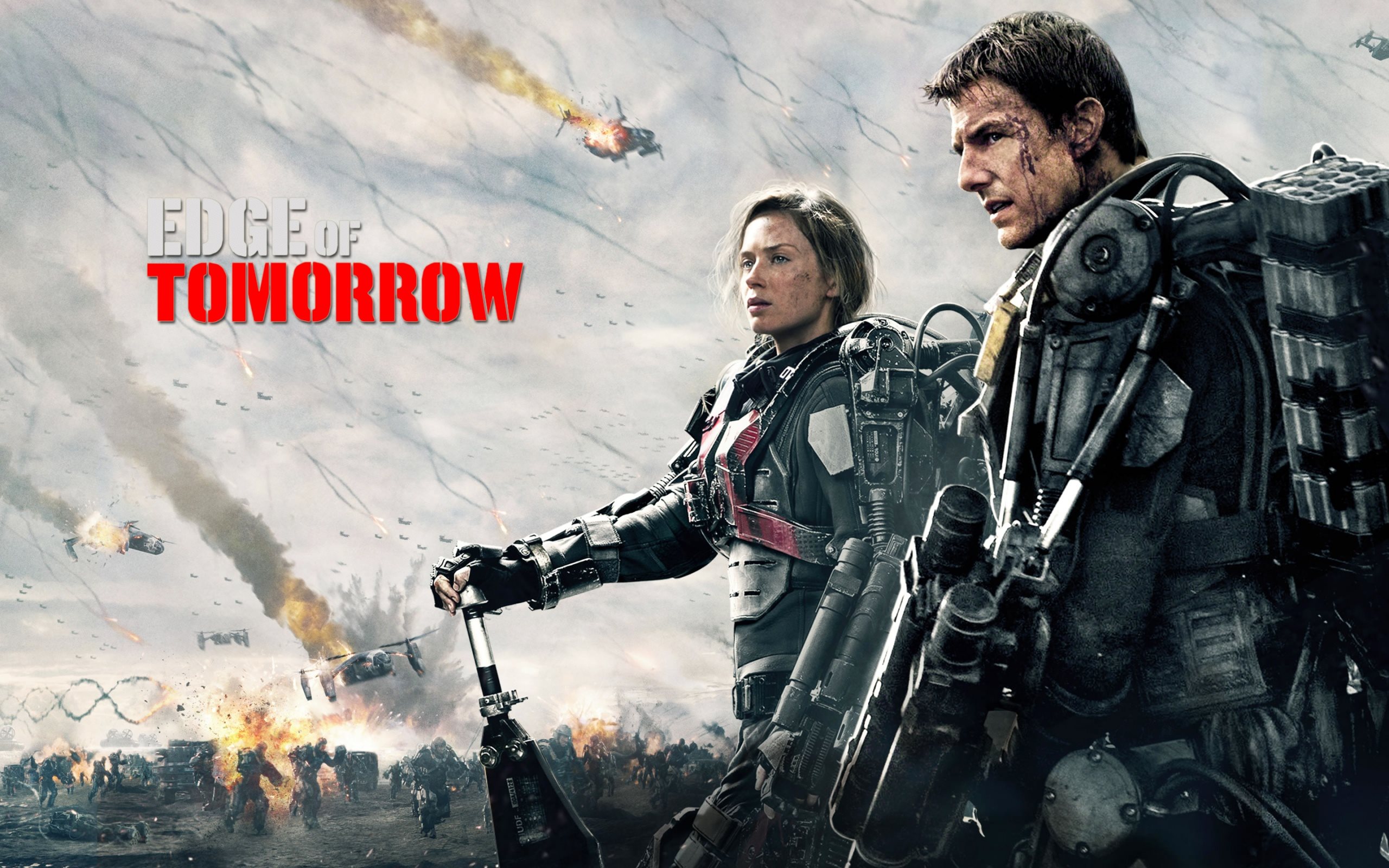 Edge of Tomorrow Emily Blunt and Tom Cruise HD Wallpaper