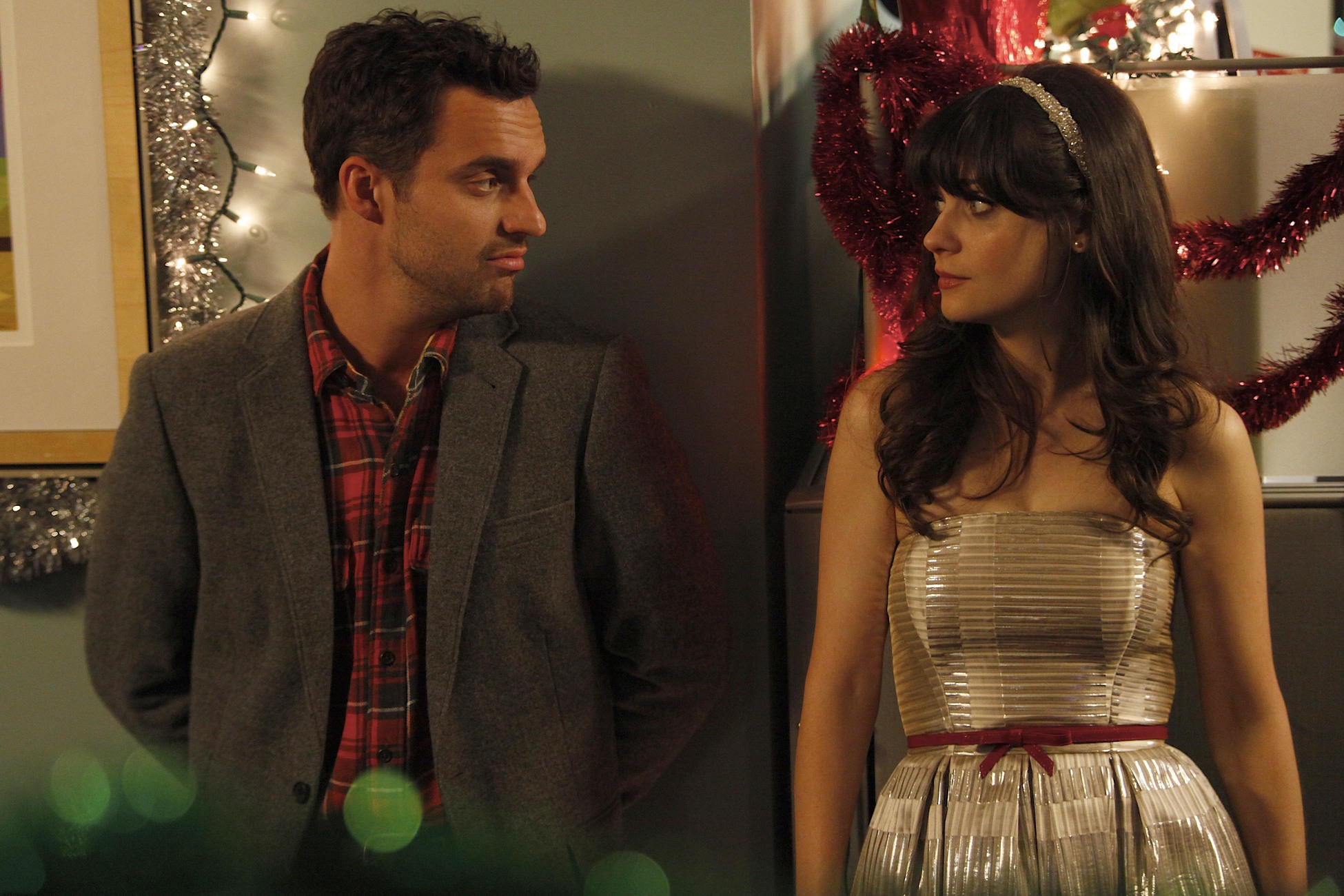 Jake Johnson and Zooey Deschanel HD Wallpaper