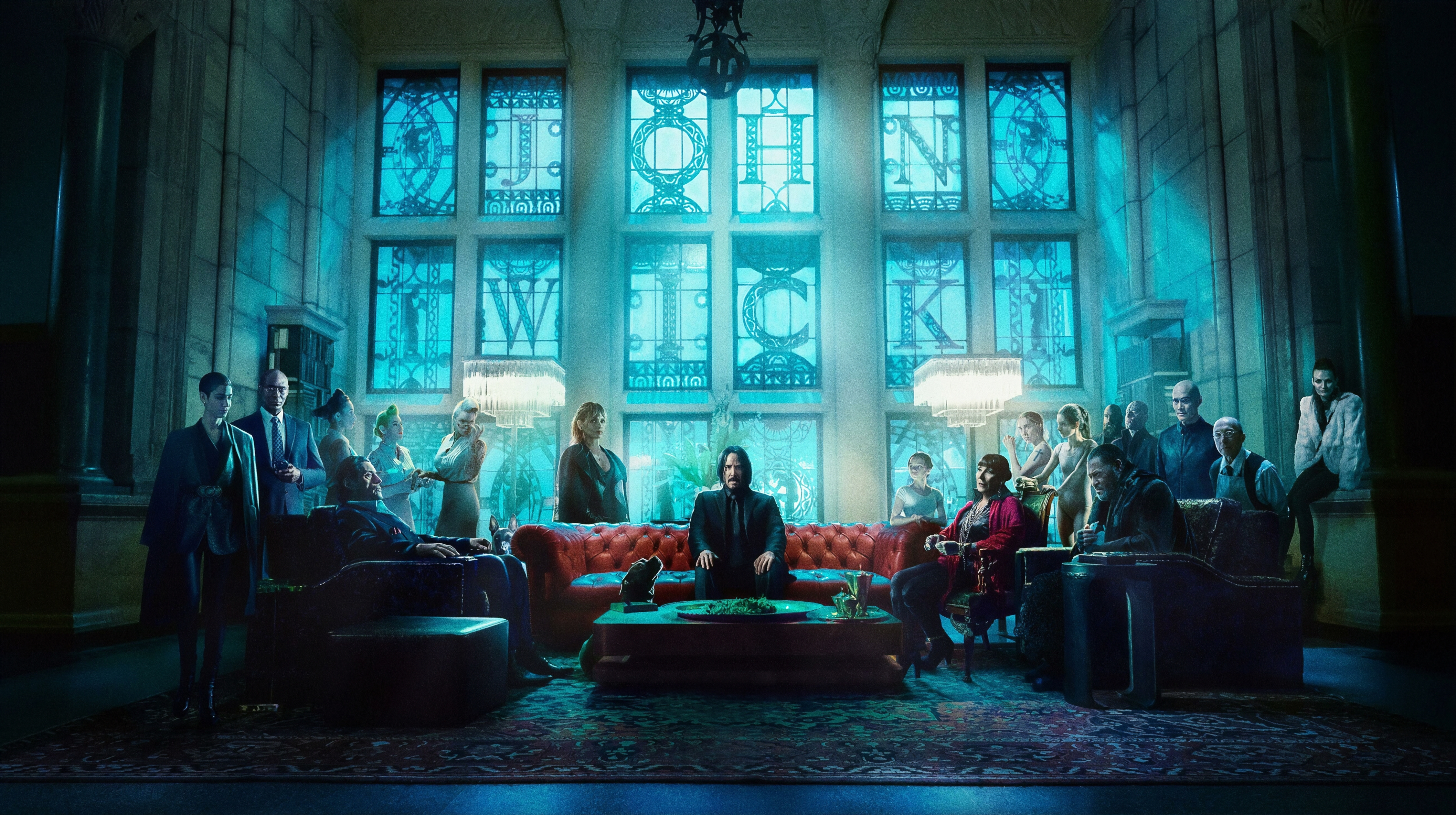 Keanu Reeves and cast in John Wick: Chapter 4 HD Wallpaper