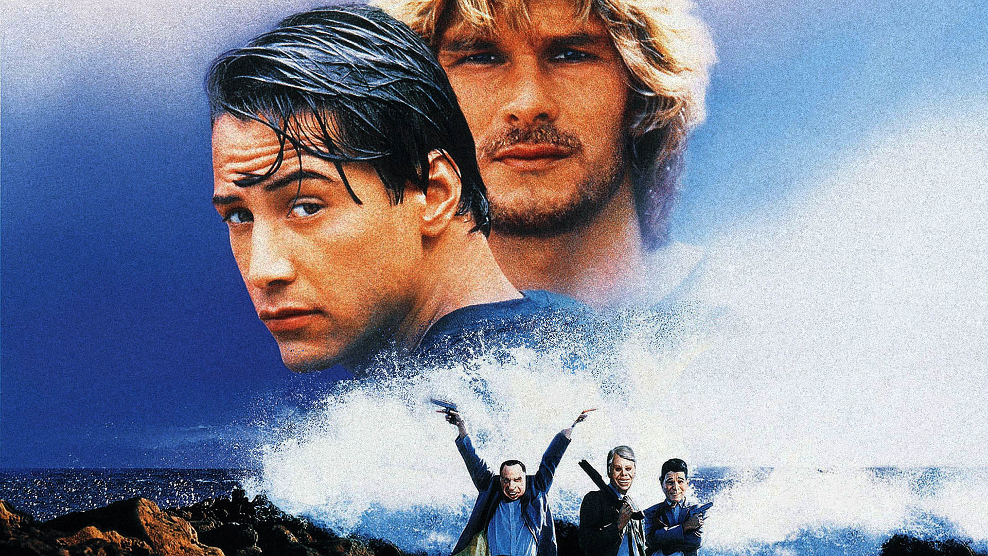 Keanu Reeves and Patrick Swayze in Point Break HD Wallpaper