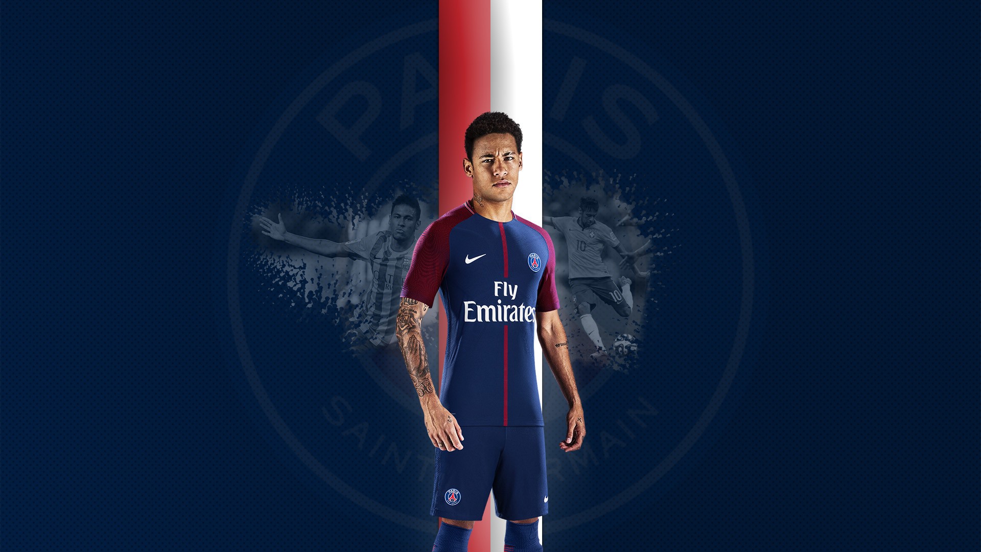 Neymar Jr. in Paris Saint-Germain kit HD Wallpaper