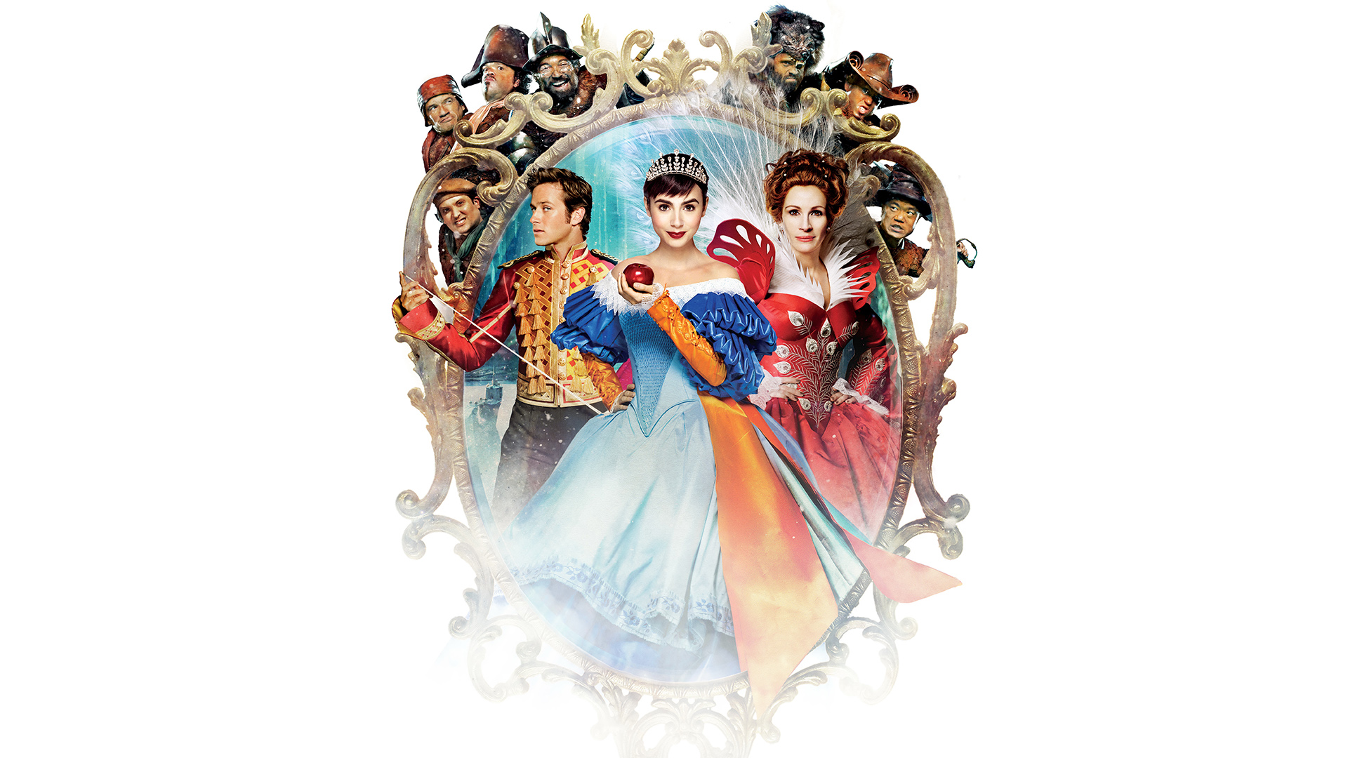 Mirror Mirror Snow White and the Seven Dwarfs HD Wallpaper