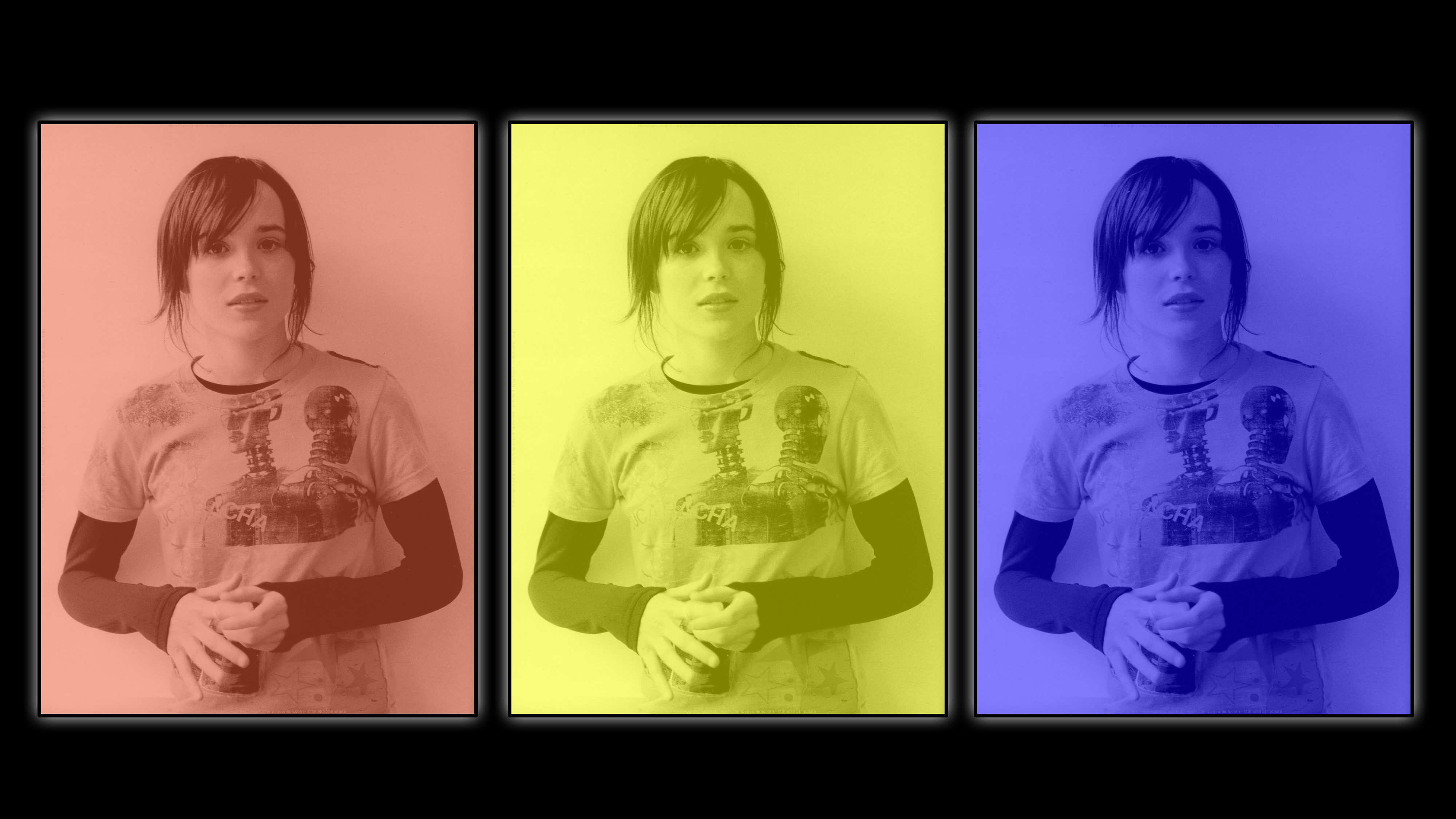 Ellen Page in Triptych HD Wallpaper