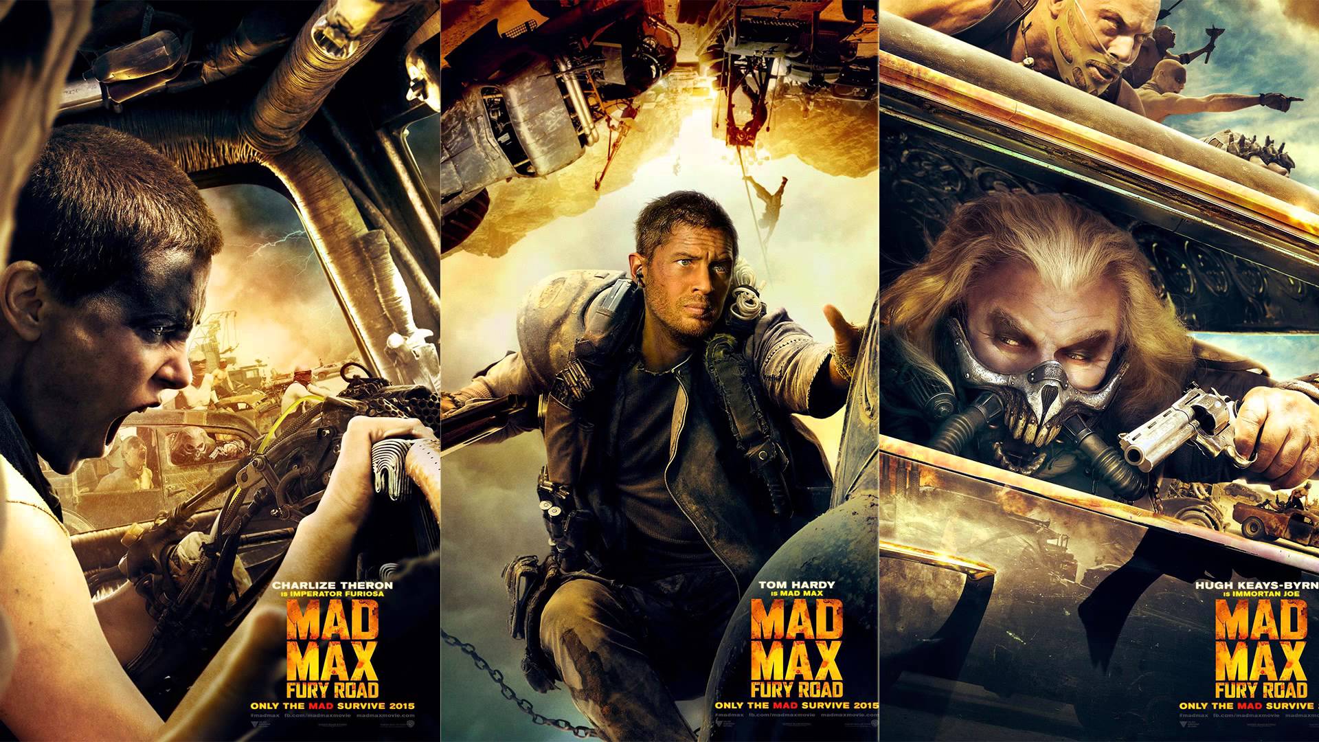 Mad Max: Fury Road Posters with Charlize Theron, Tom Hardy, and Hugh Keays-Byrn HD Wallpaper