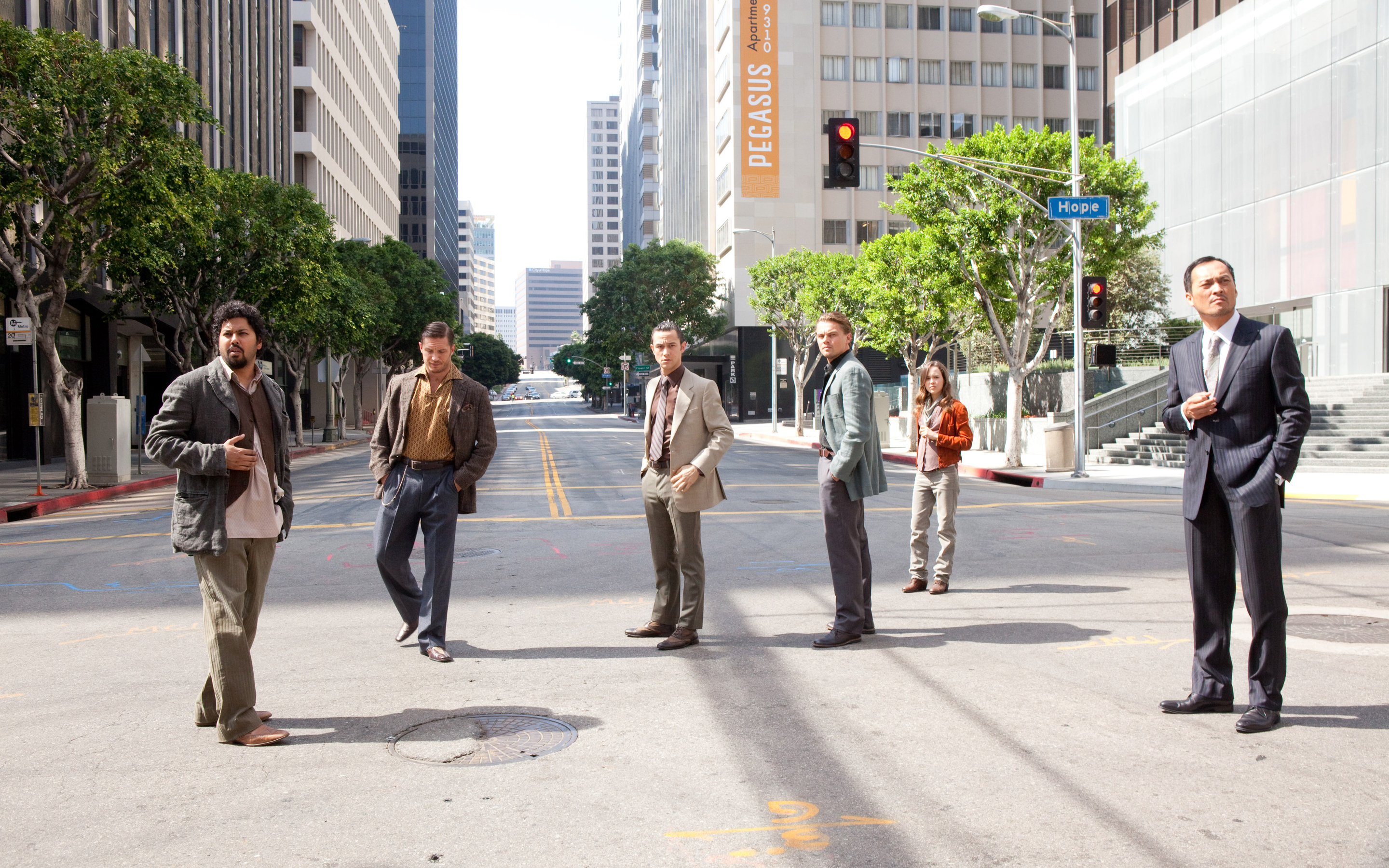 Tom Hardy and other actors in Inception HD Wallpaper