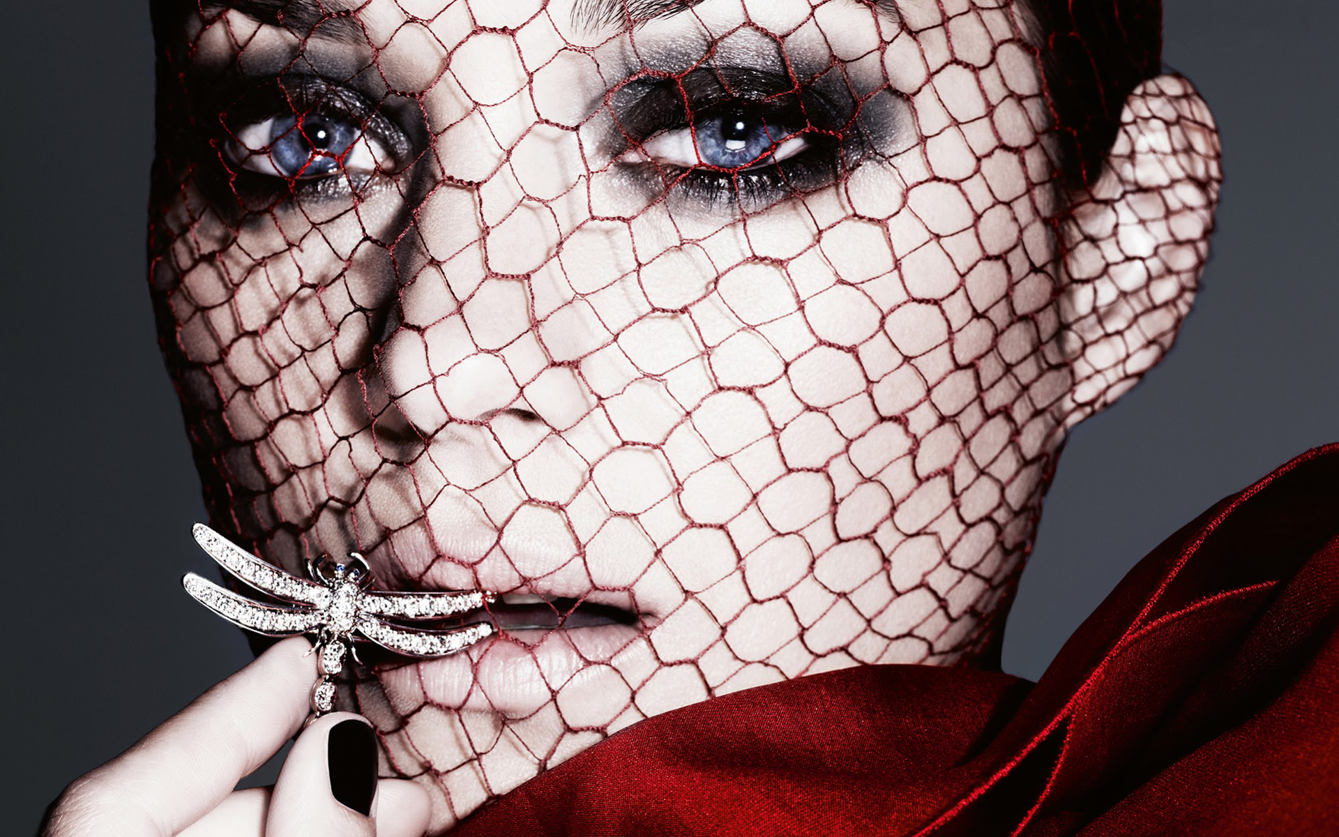 Marion Cotillard wearing a veil and jewelry HD Wallpaper