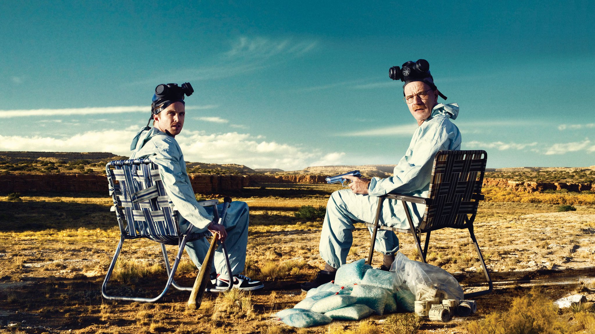 Bryan Cranston and Aaron Paul in Breaking Bad HD Wallpaper