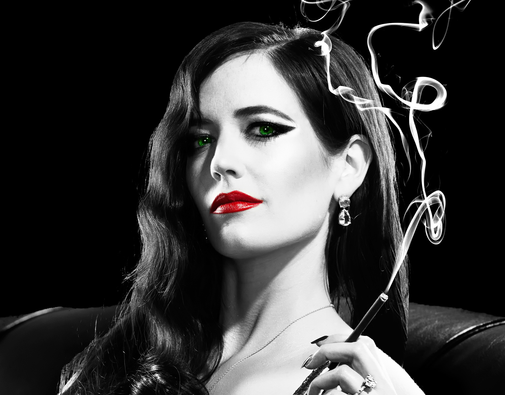 Eva Green smoking HD Wallpaper