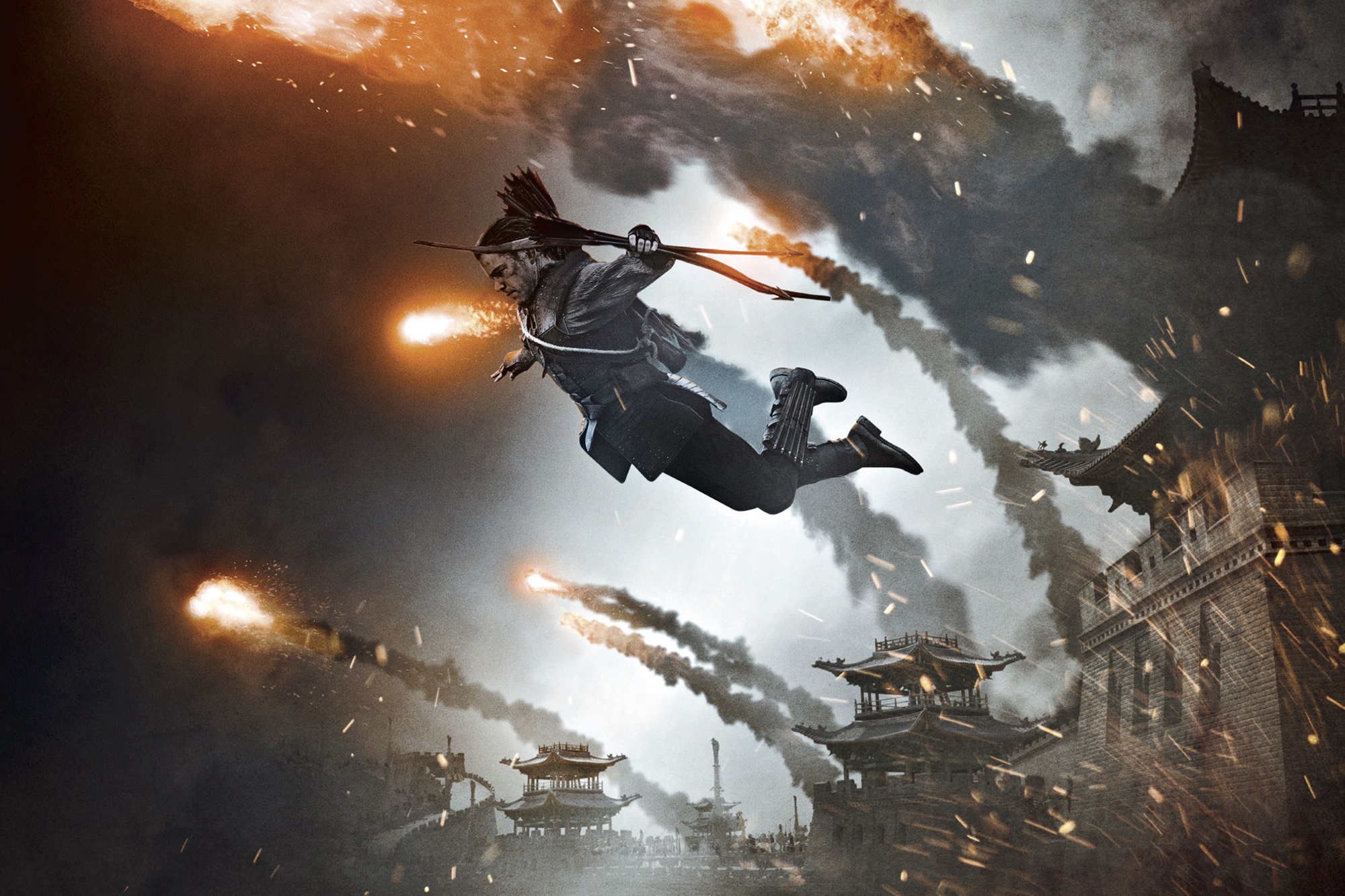 Matt Damon as an archer in a battle HD Wallpaper