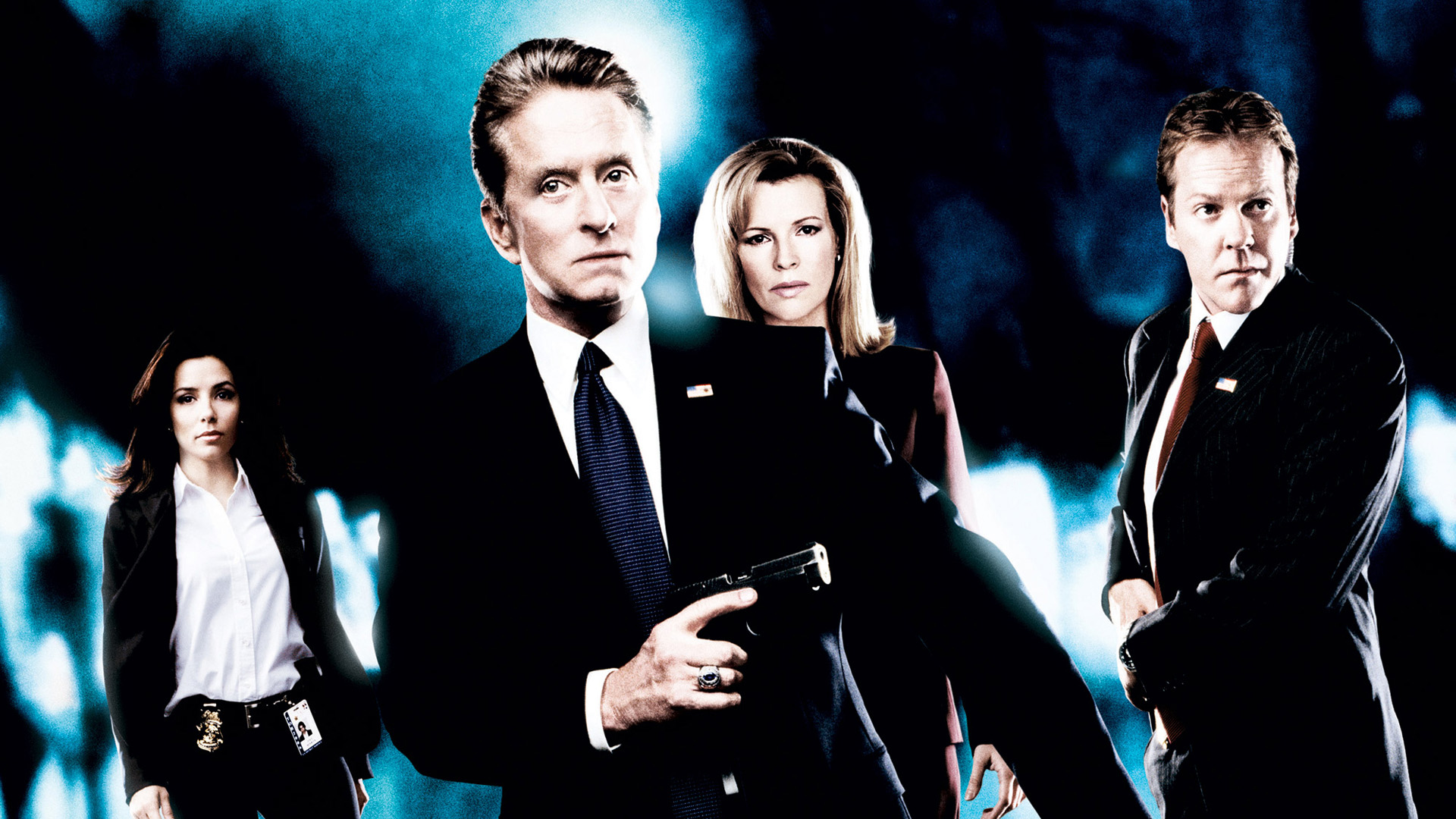 Michael Douglas, Kim Basinger, Kiefer Sutherland, Eva Longoria HD Wallpaper