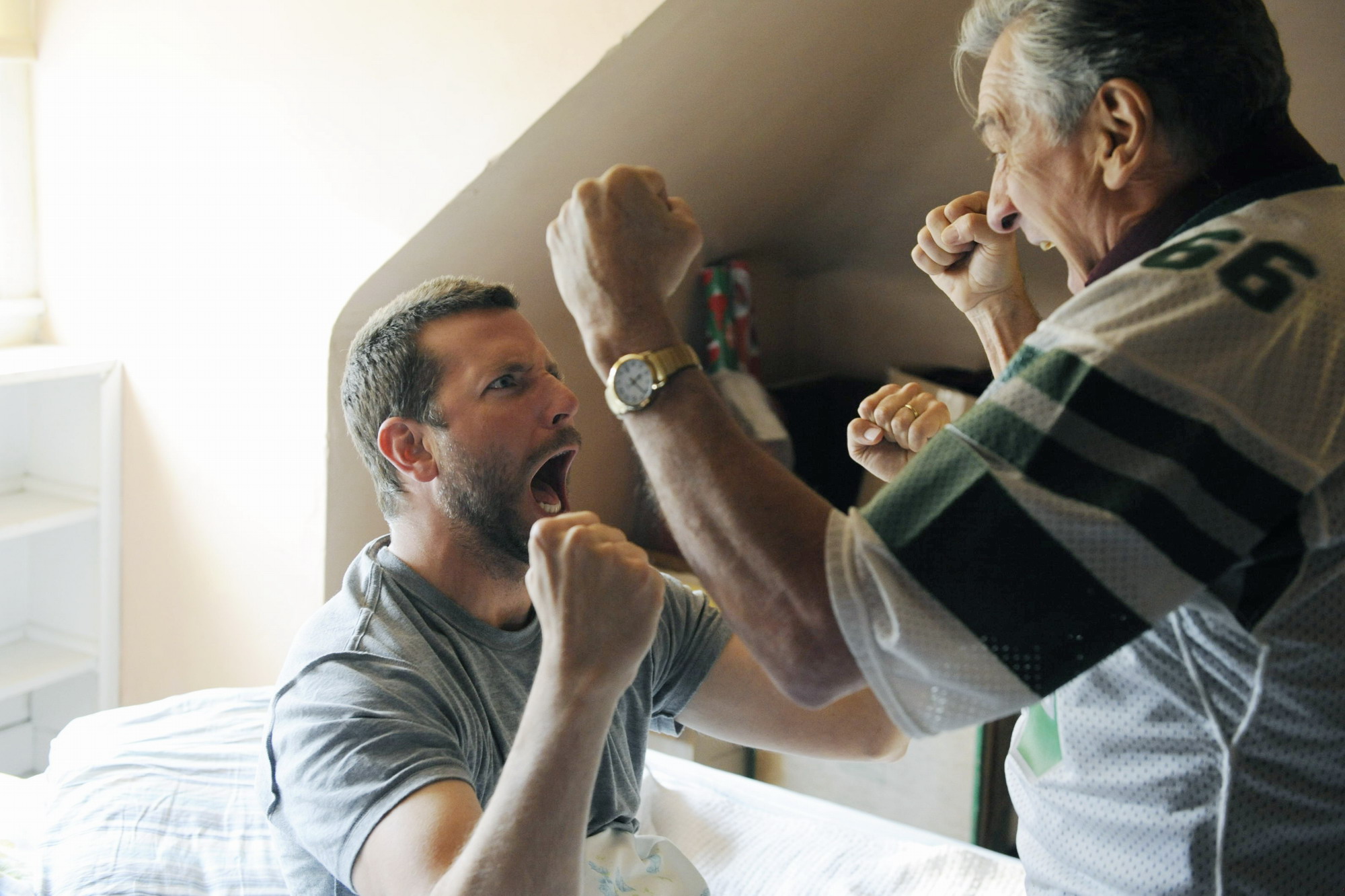 Bradley Cooper and an older man boxing HD Wallpaper