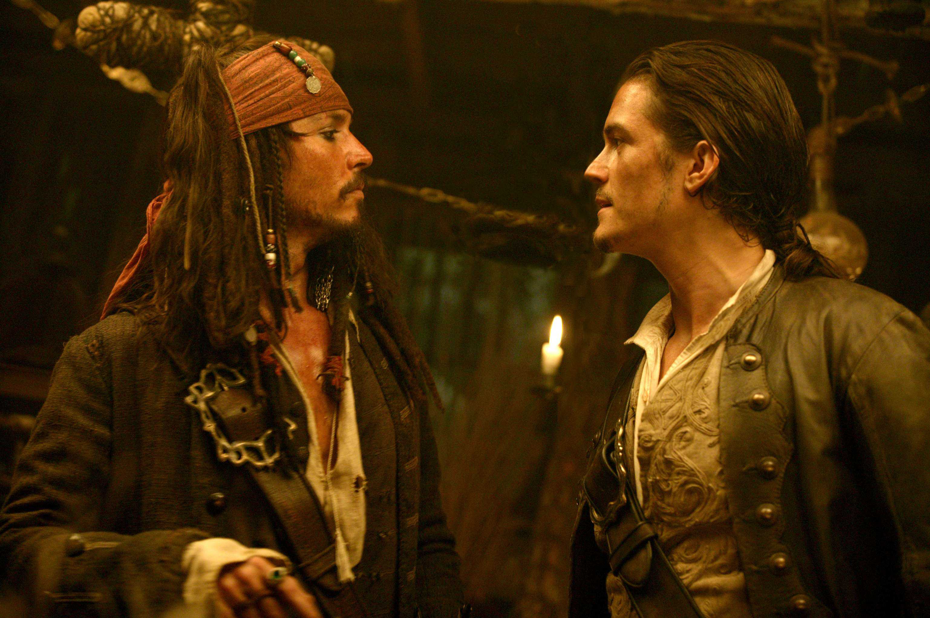 Captain Jack Sparrow and Will Turner from Pirates of the Caribbean HD Wallpaper